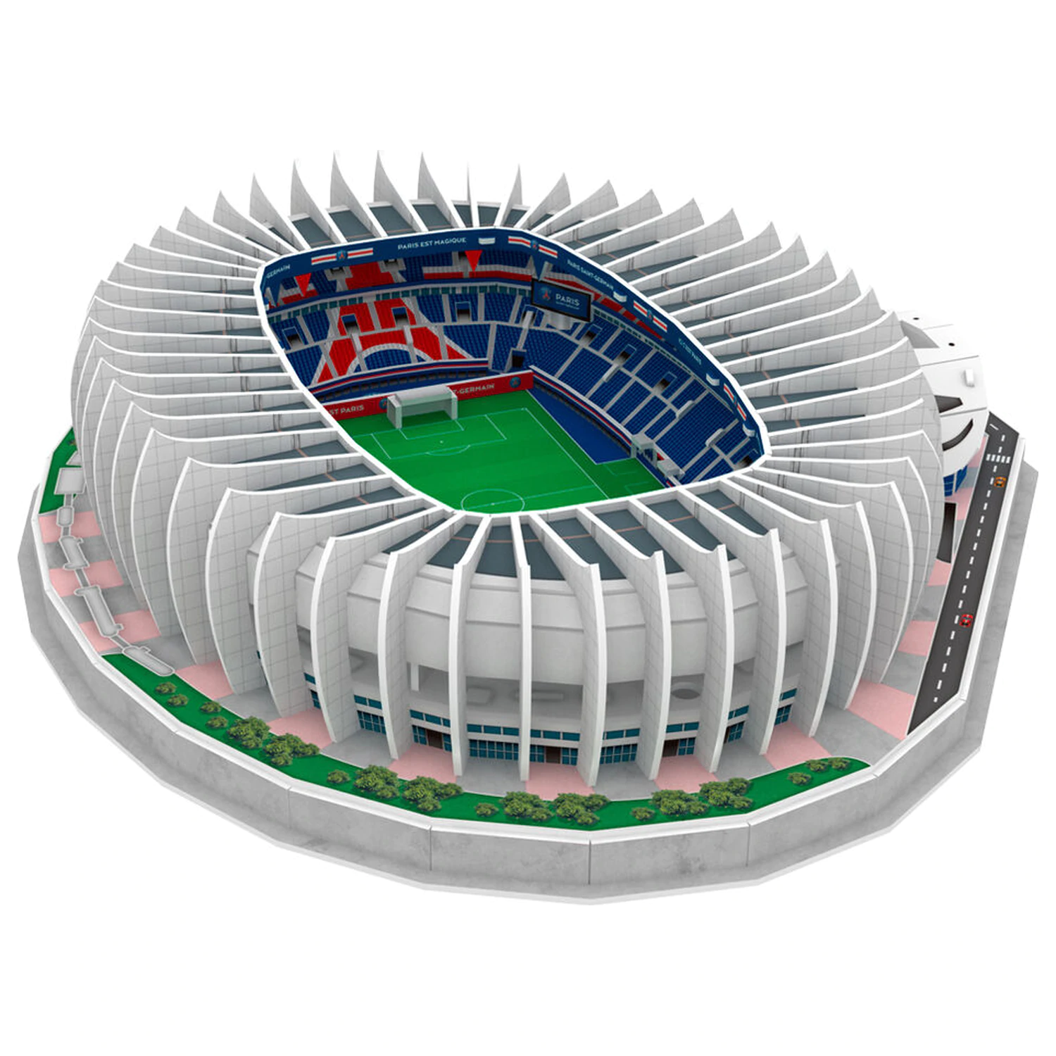 Paris Saint-Germain Princes Park Stadium puzzle 3D 111 piese poza produsului