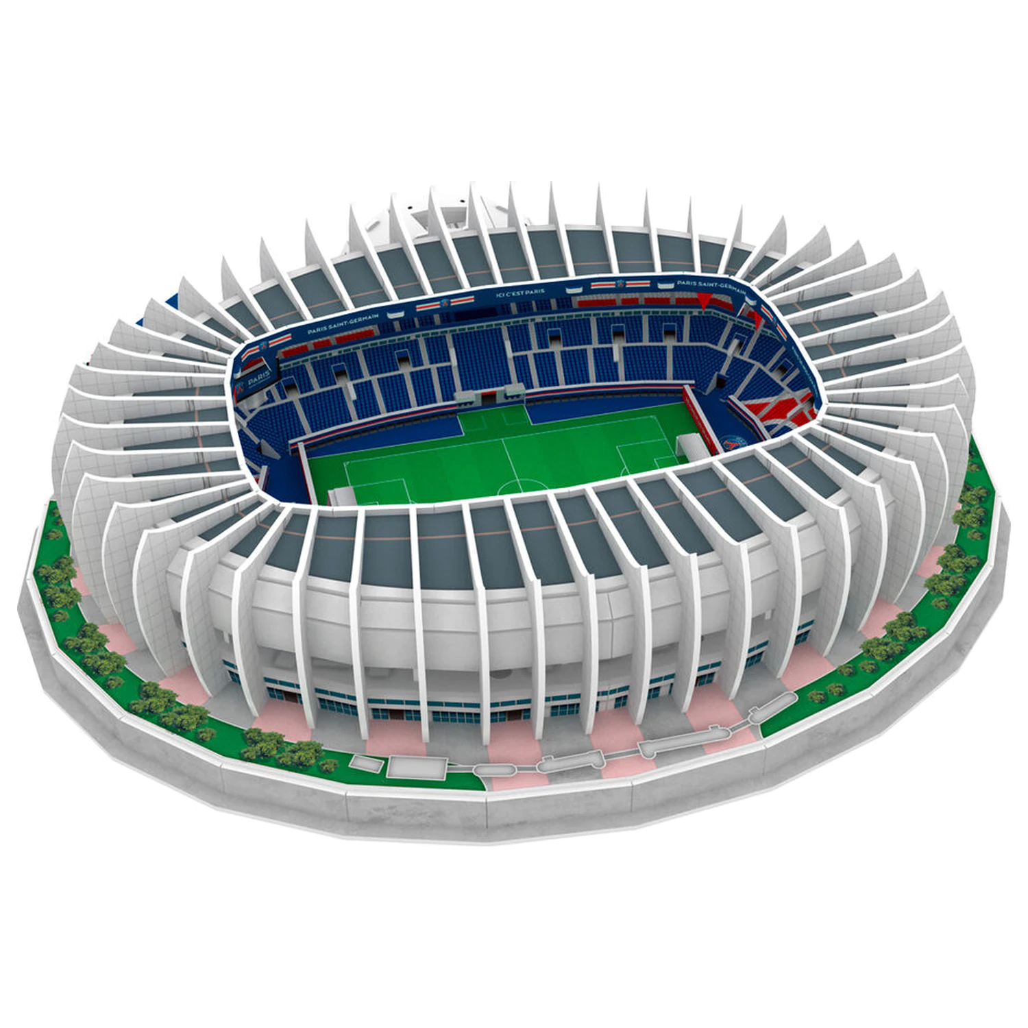 Paris Saint-Germain Princes Park Stadium puzzle 3D 111 piese poza produsului