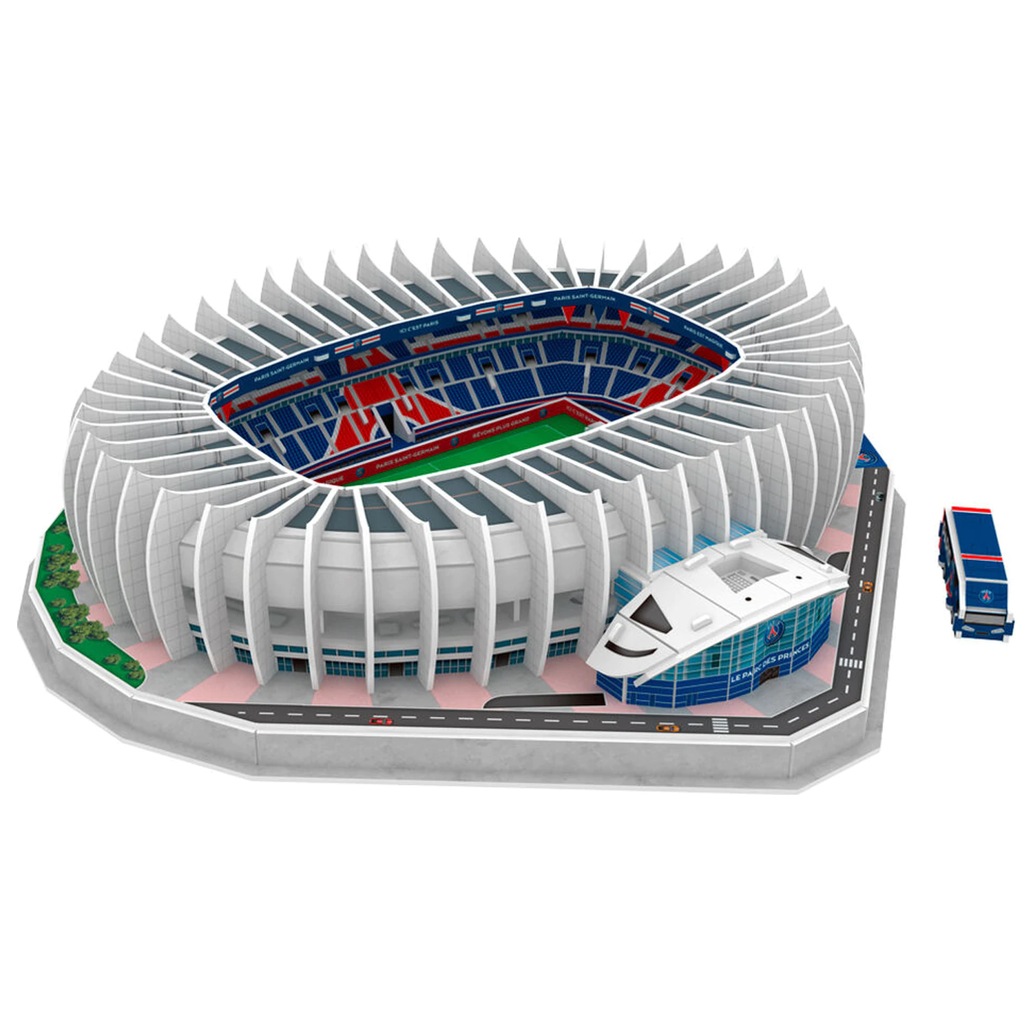 Paris Saint-Germain Princes Park Stadium puzzle 3D 111 piese poza produsului