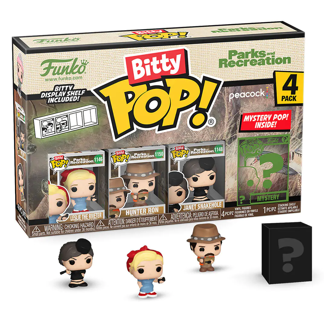 Blister 4 figurine Bitty Funko POP Park and Recreation Leslie poza produsului