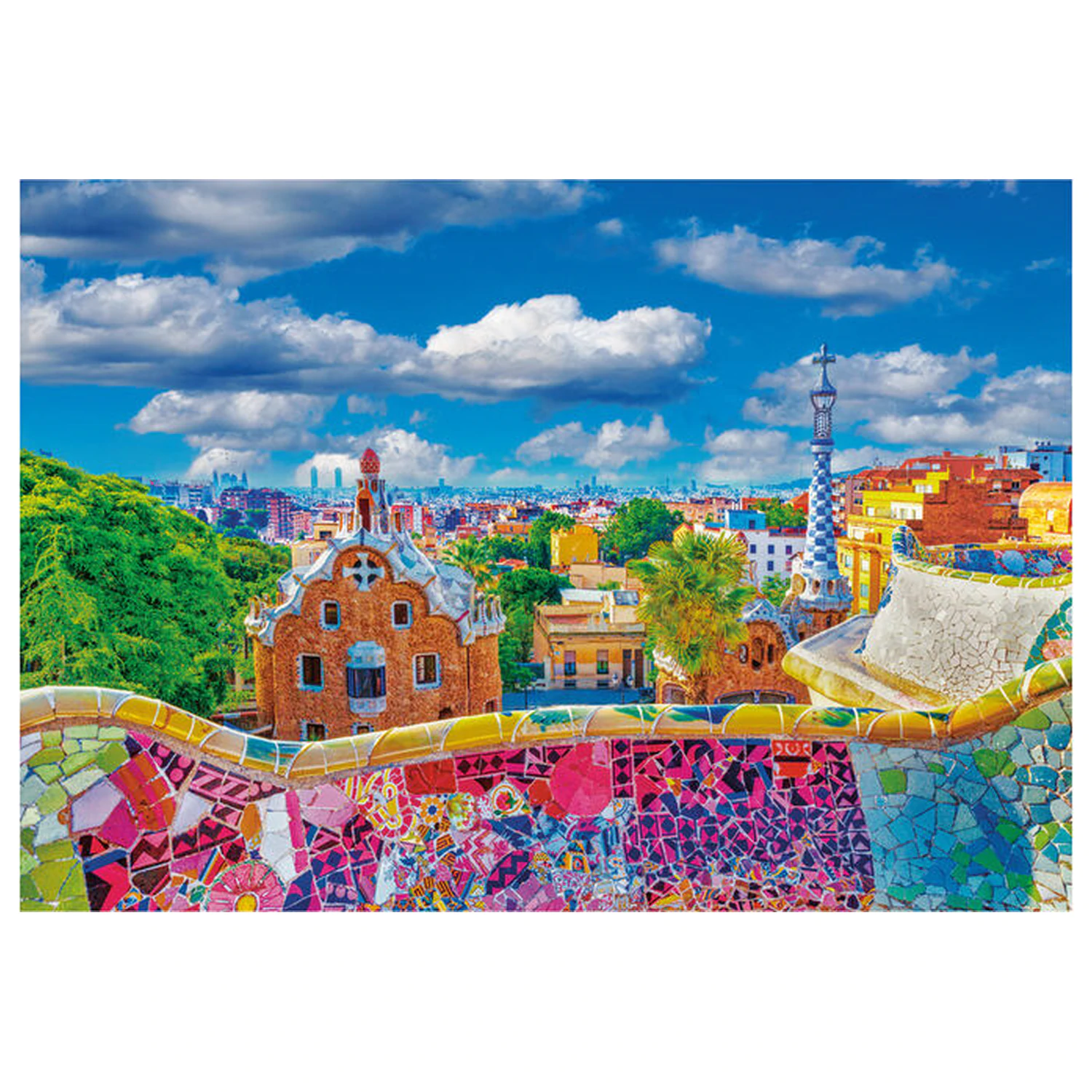 Park Güell Barcelona puzzle 1000 piese poza produsului