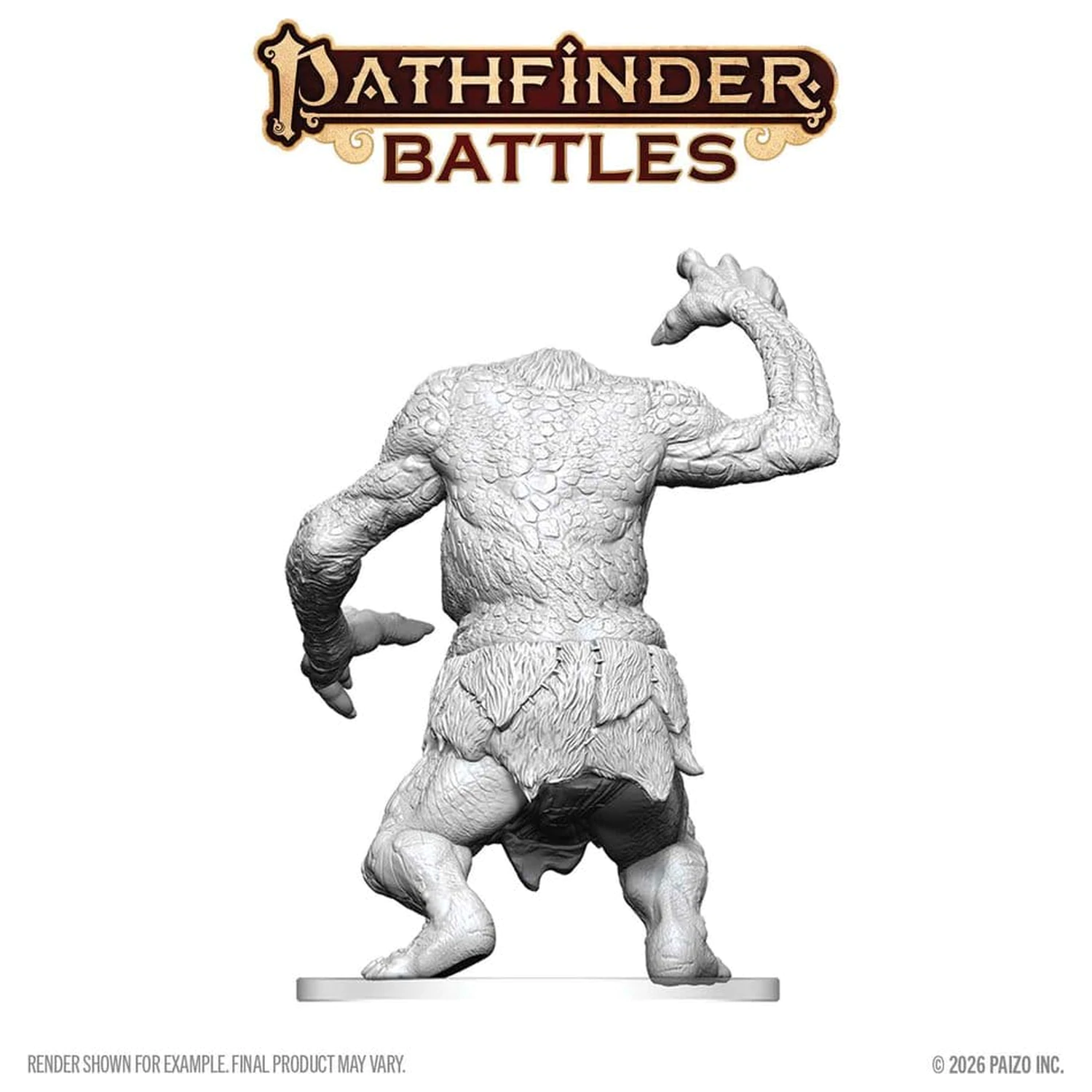 Pathfinder Battles Deep Cuts Unpainted Miniature Forest Troll 15 cm poza produsului