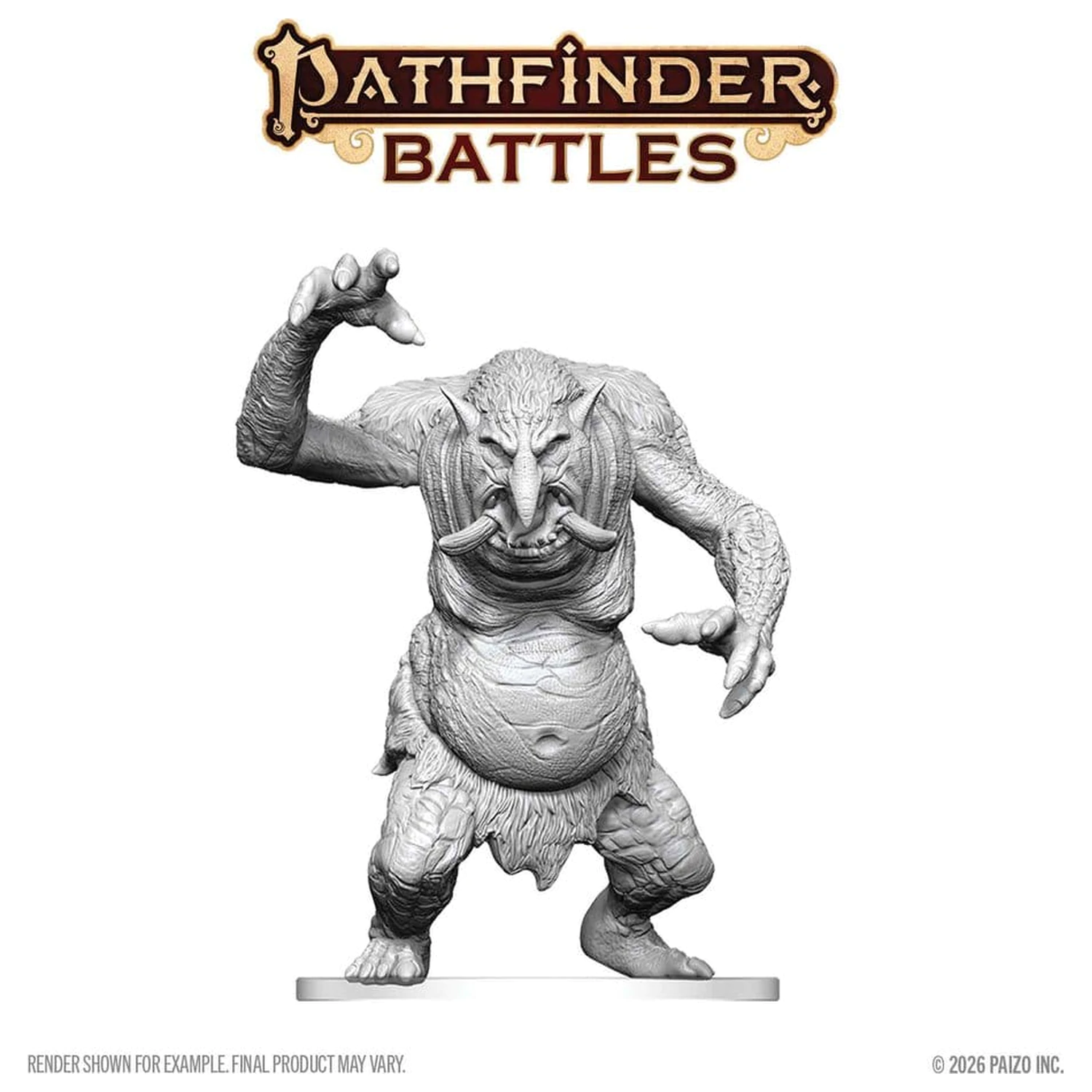 Pathfinder Battles Deep Cuts Unpainted Miniature Forest Troll 15 cm poza produsului