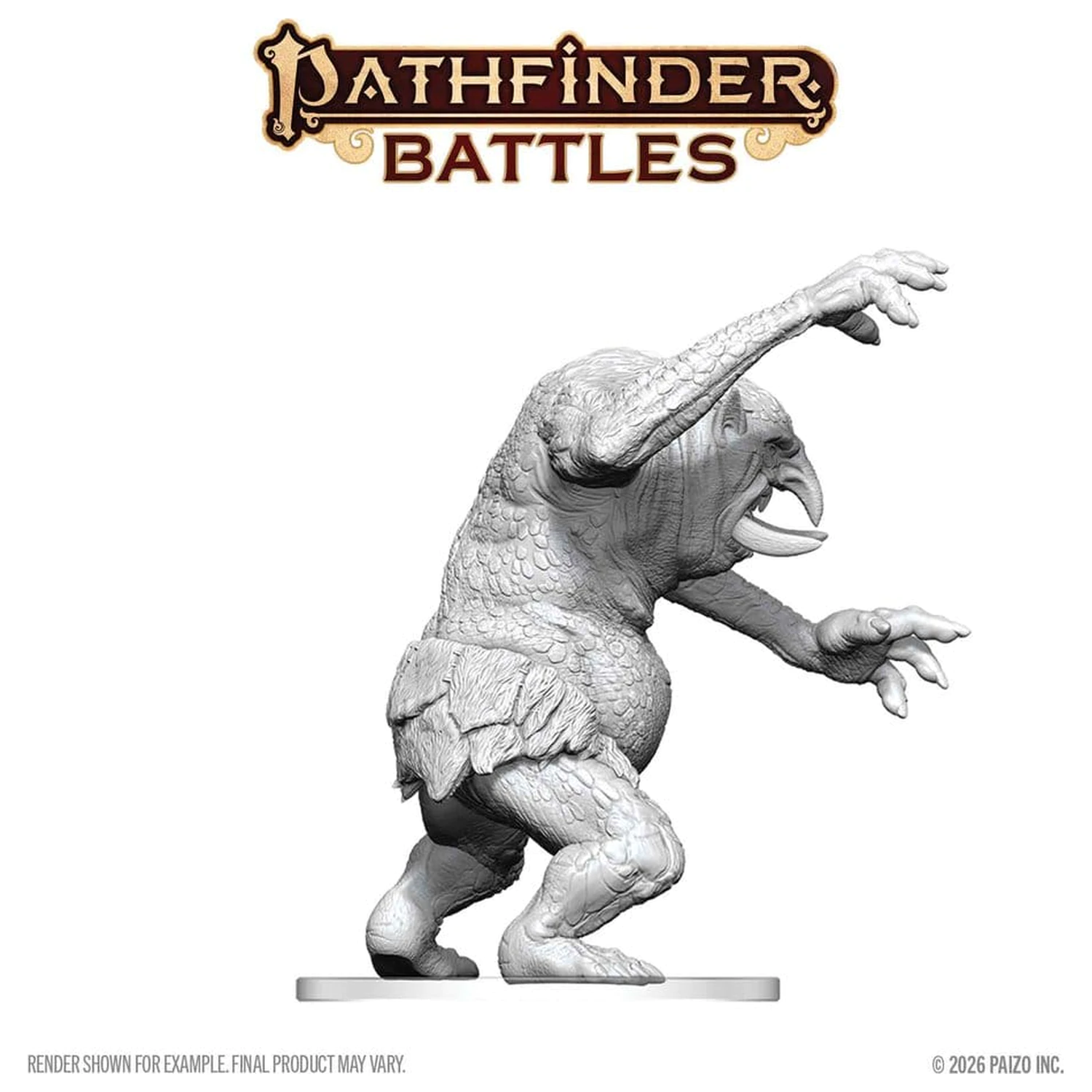 Pathfinder Battles Deep Cuts Unpainted Miniature Forest Troll 15 cm poza produsului