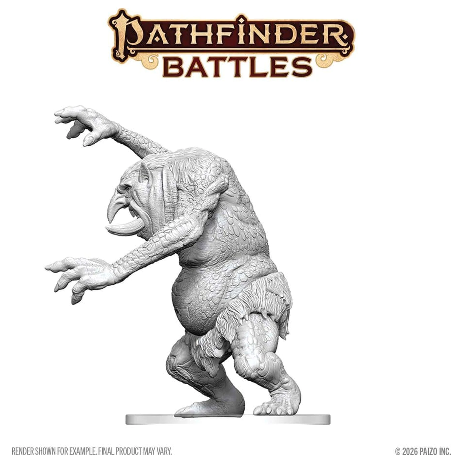 Pathfinder Battles Deep Cuts Unpainted Miniature Forest Troll 15 cm poza produsului