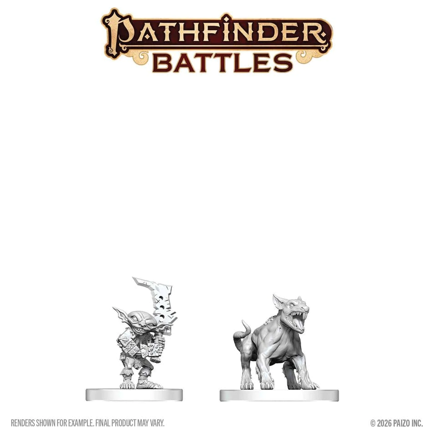 Pathfinder Battles Deep Cuts Minifigurina nevopsita Goblin Commando & Goblin Dog 13 cm poza produsului