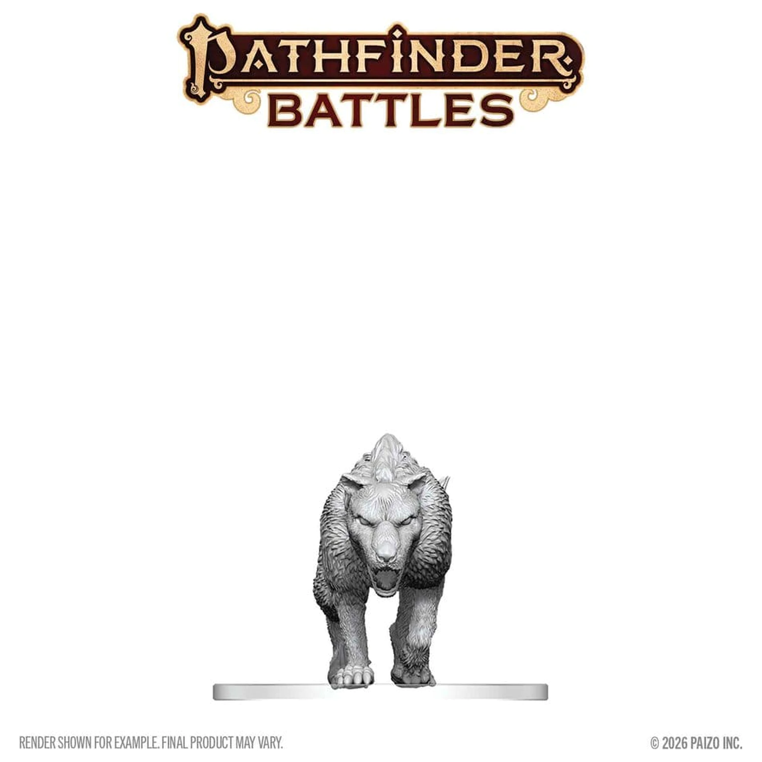 Pathfinder Battles Deep Cuts Miniatura nepictata Hyaenodon 13 cm poza produsului