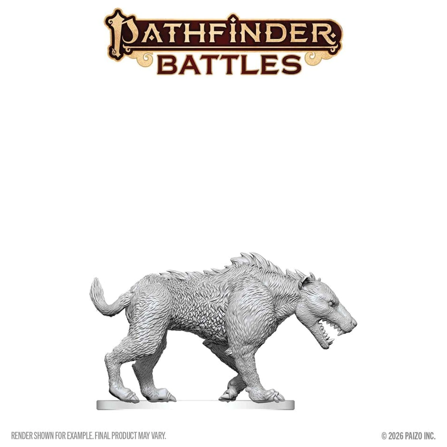 Pathfinder Battles Deep Cuts Miniatura nepictata Hyaenodon 13 cm poza produsului
