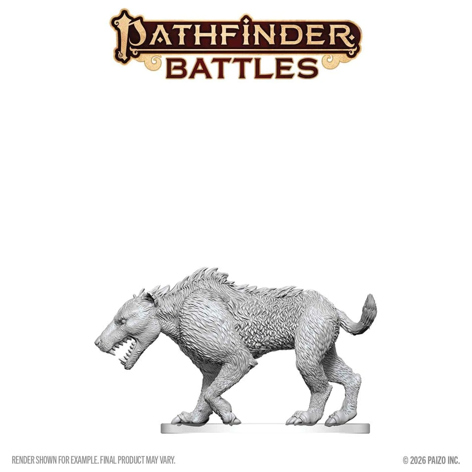 Pathfinder Battles Deep Cuts Miniatura nepictata Hyaenodon 13 cm poza produsului