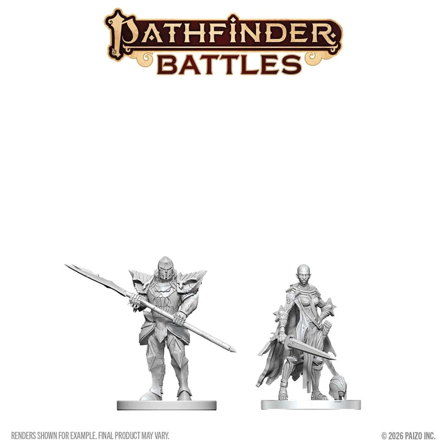 Pathfinder Battles Deep Cuts Unpainted Miniature Nail & Rack Hellknights 14 cm poza produsului