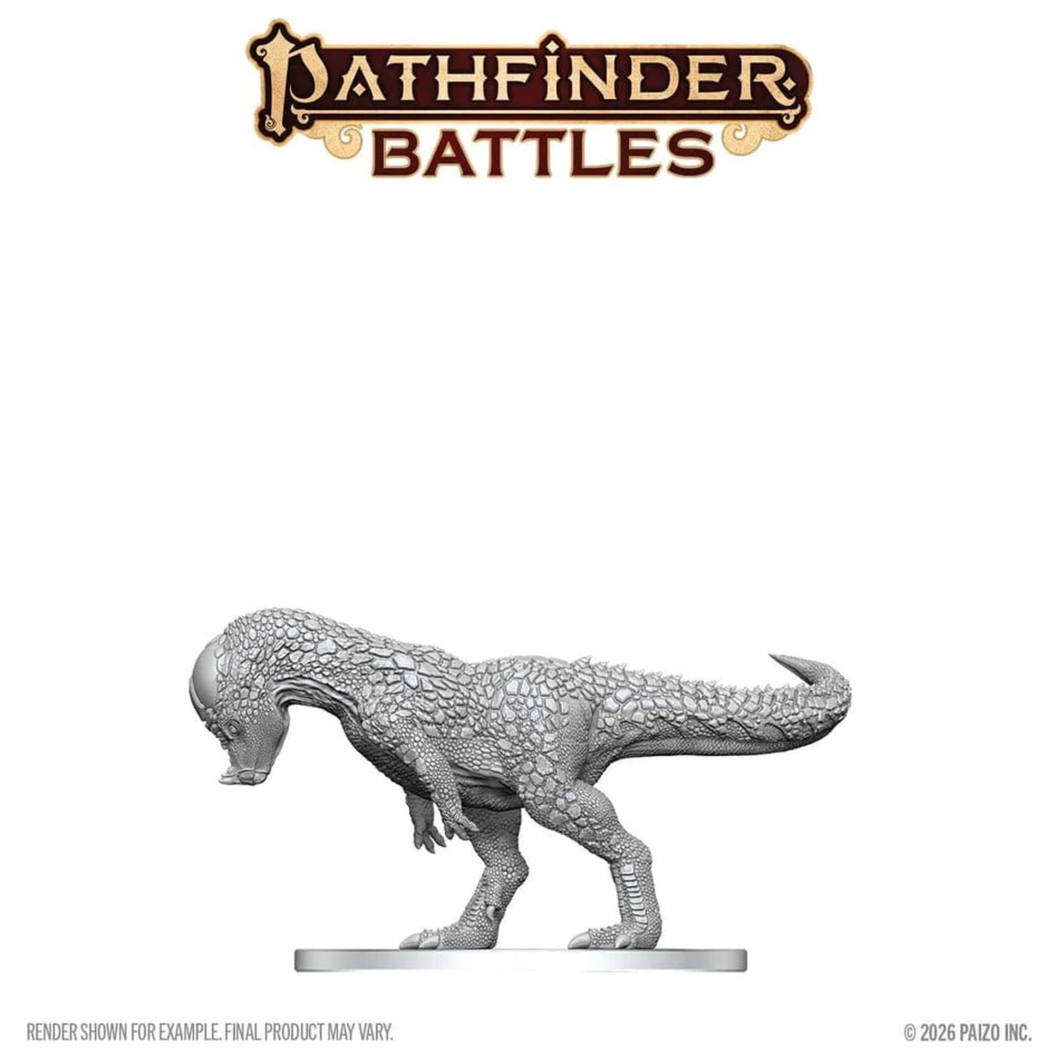 Pathfinder Battles Deep Cuts Unpainted Miniature Pachycephalosaurus 13 cm poza produsului