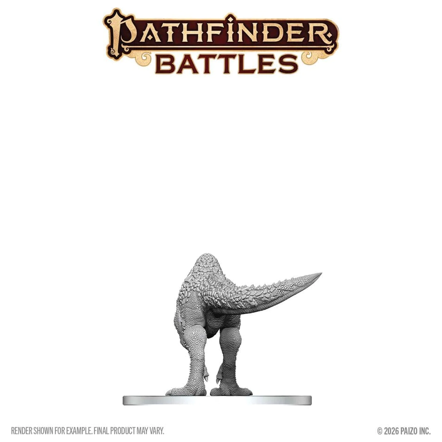 Pathfinder Battles Deep Cuts Unpainted Miniature Pachycephalosaurus 13 cm poza produsului