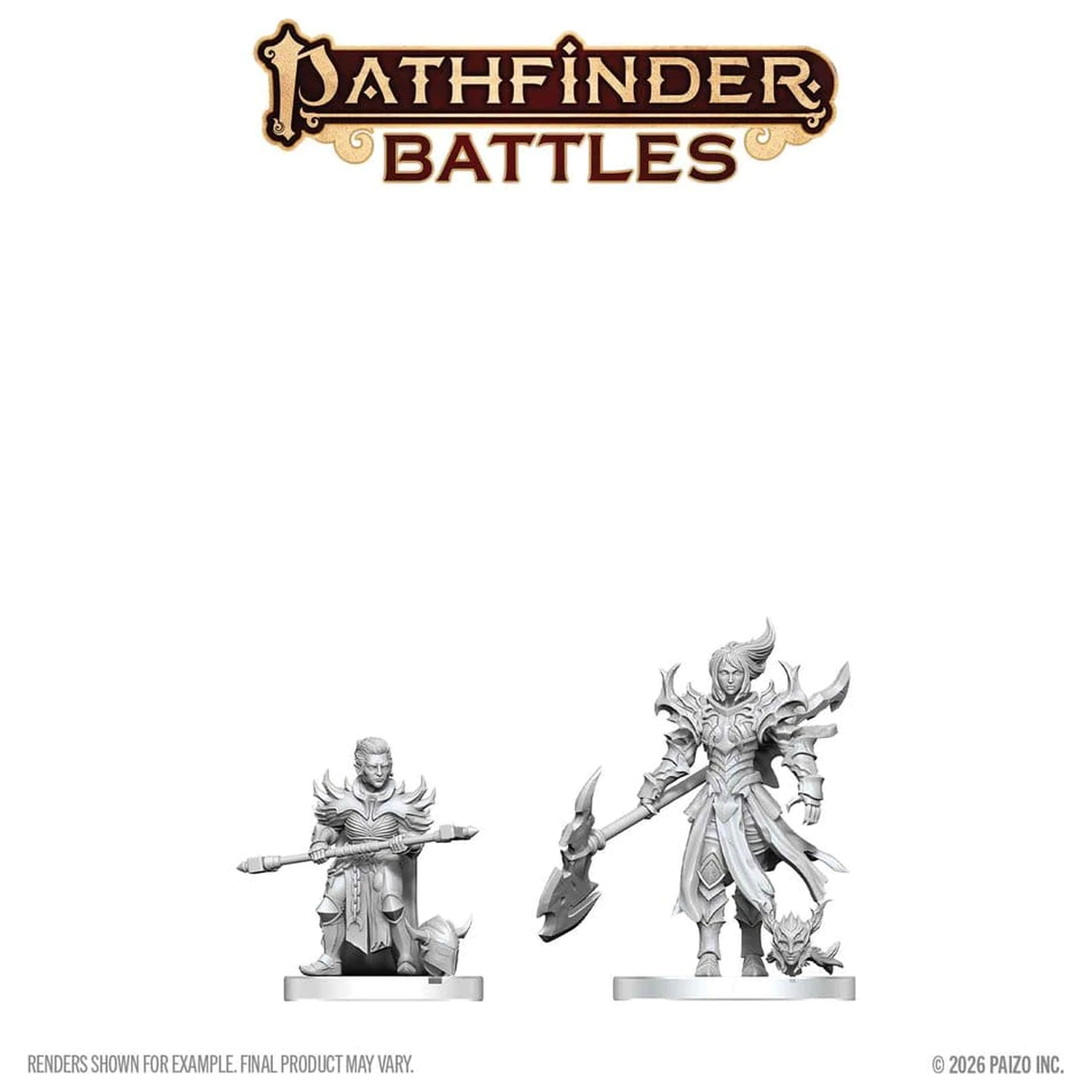 Pathfinder Battles Deep Cuts Minifigurina nepictata Pyre & Godclaw Hellknights 14 cm poza produsului