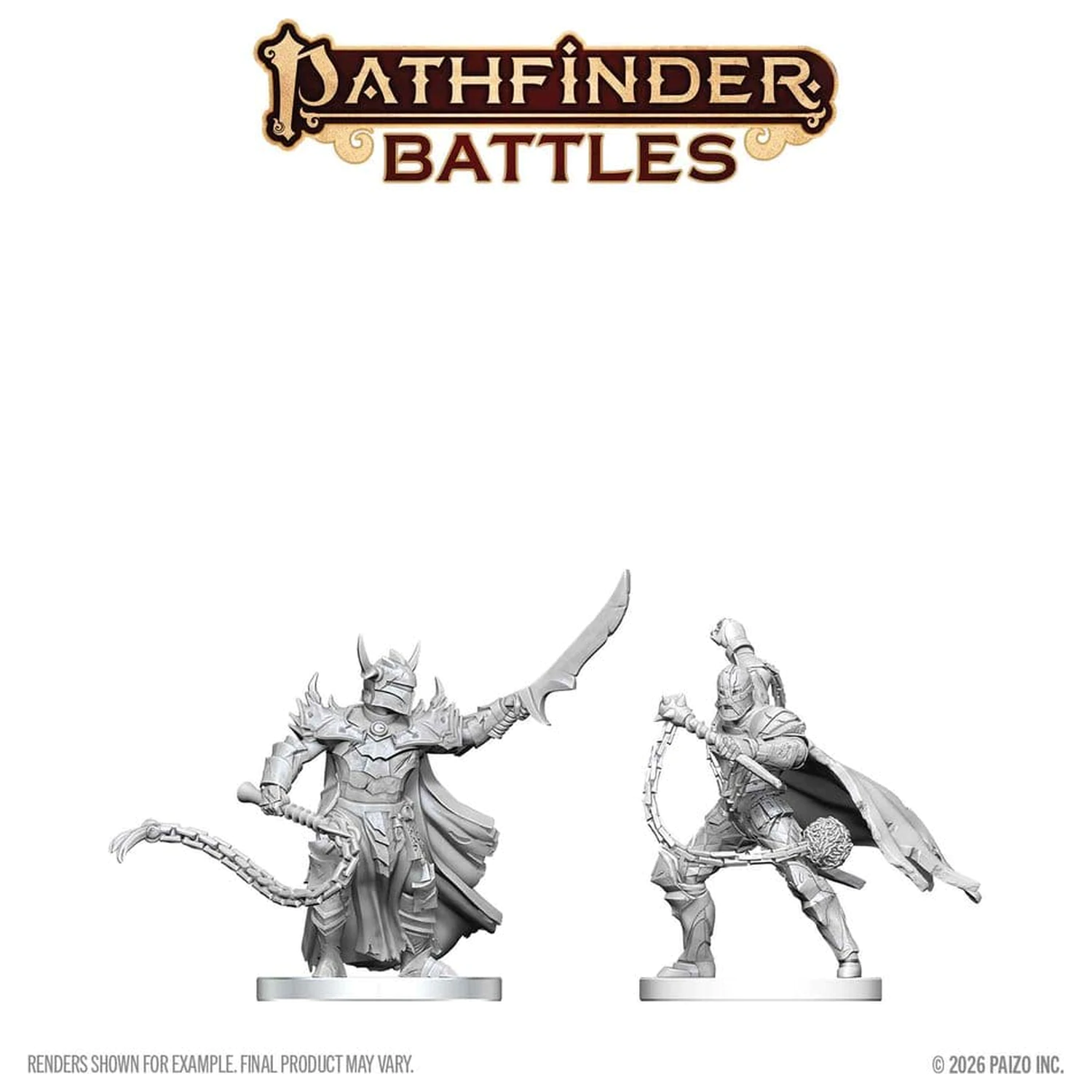 Pathfinder Battles Deep Cuts Miniatura nepictata Scourge & Chain Hellknights de 14 cm poza produsului