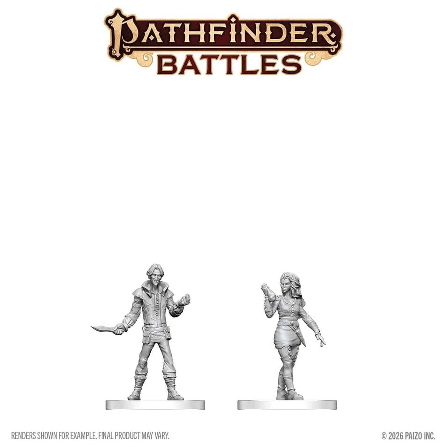 Pathfinder Battles Deep Cuts Miniatura nepictata Hot si Hotoman 14 cm poza produsului