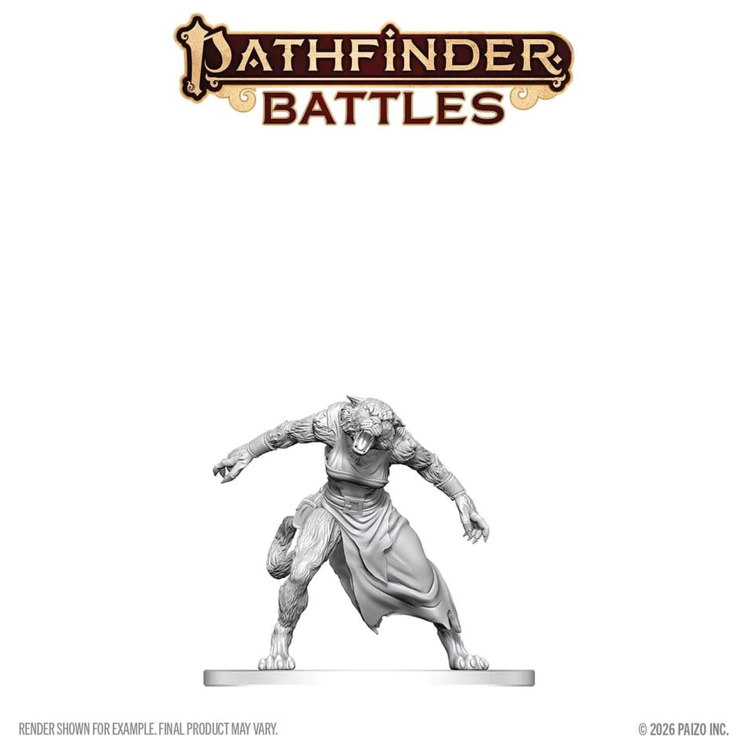 Pathfinder Battles Deep Cuts Minifigurina nepictata Weretiger 13 cm poza produsului