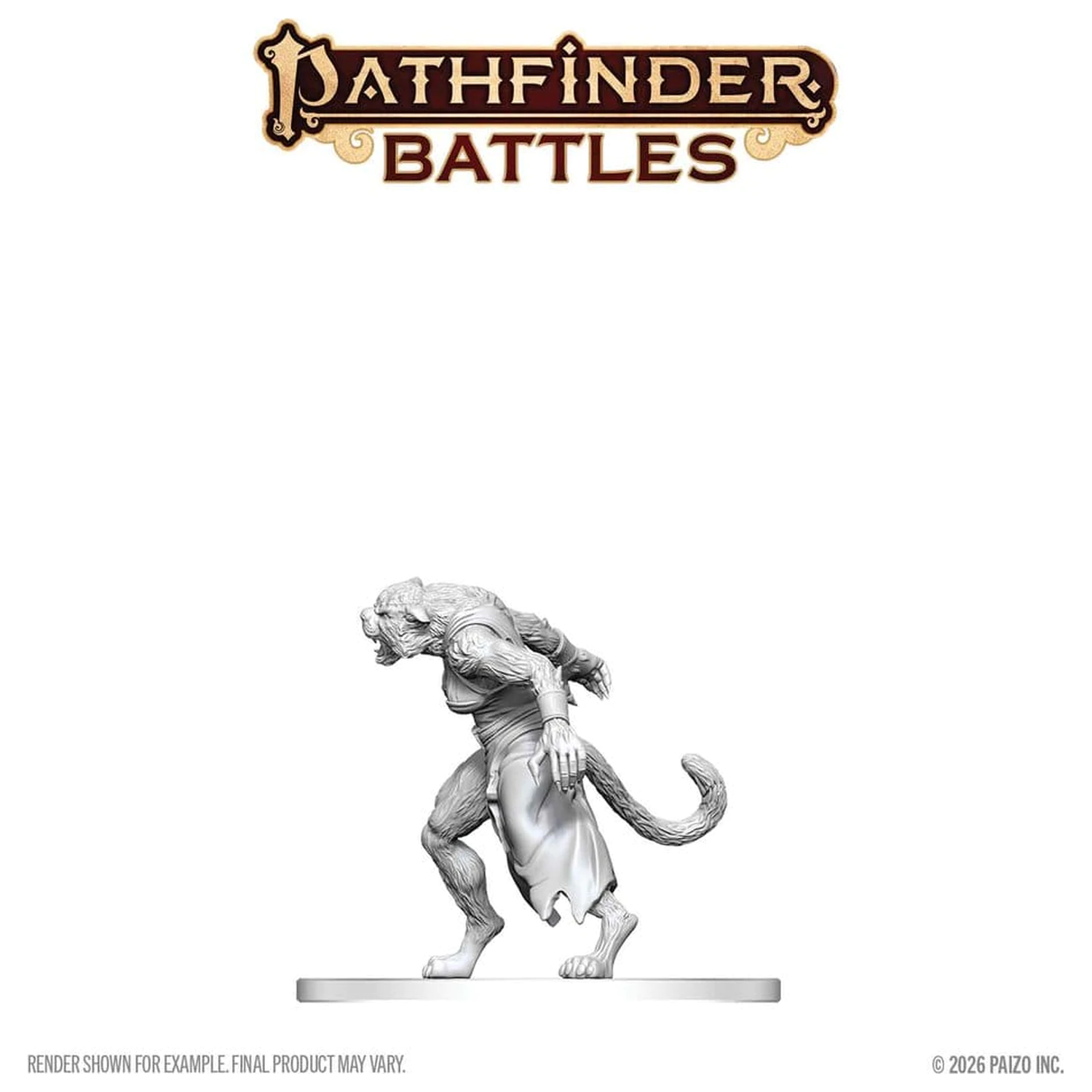 Pathfinder Battles Deep Cuts Minifigurina nepictata Weretiger 13 cm poza produsului