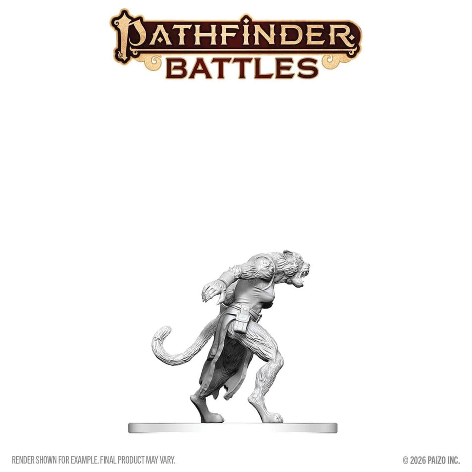 Pathfinder Battles Deep Cuts Minifigurina nepictata Weretiger 13 cm poza produsului