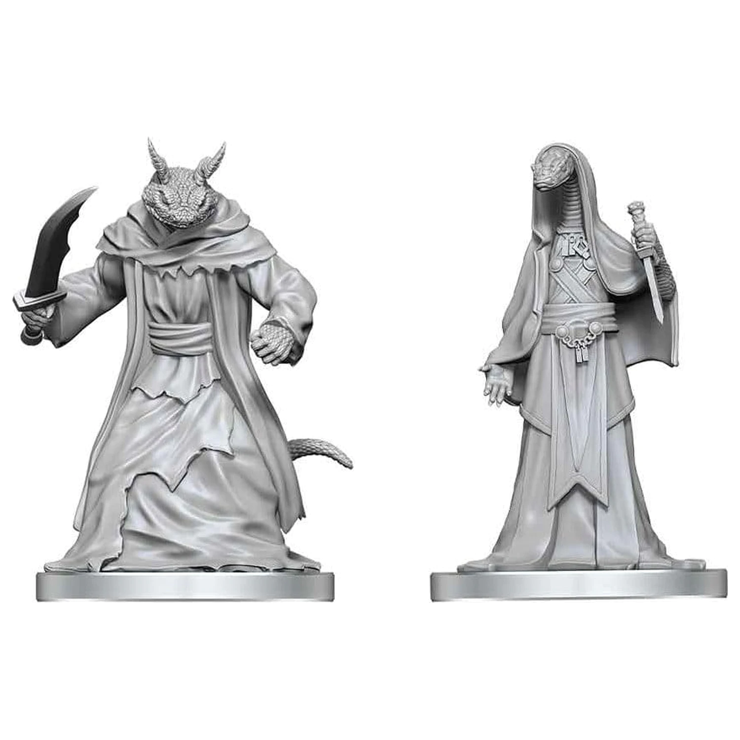 Pathfinder Battles Deep Cuts Unpainted Miniature Zyss & Aapoph Serpentfolk 13 cm poza produsului