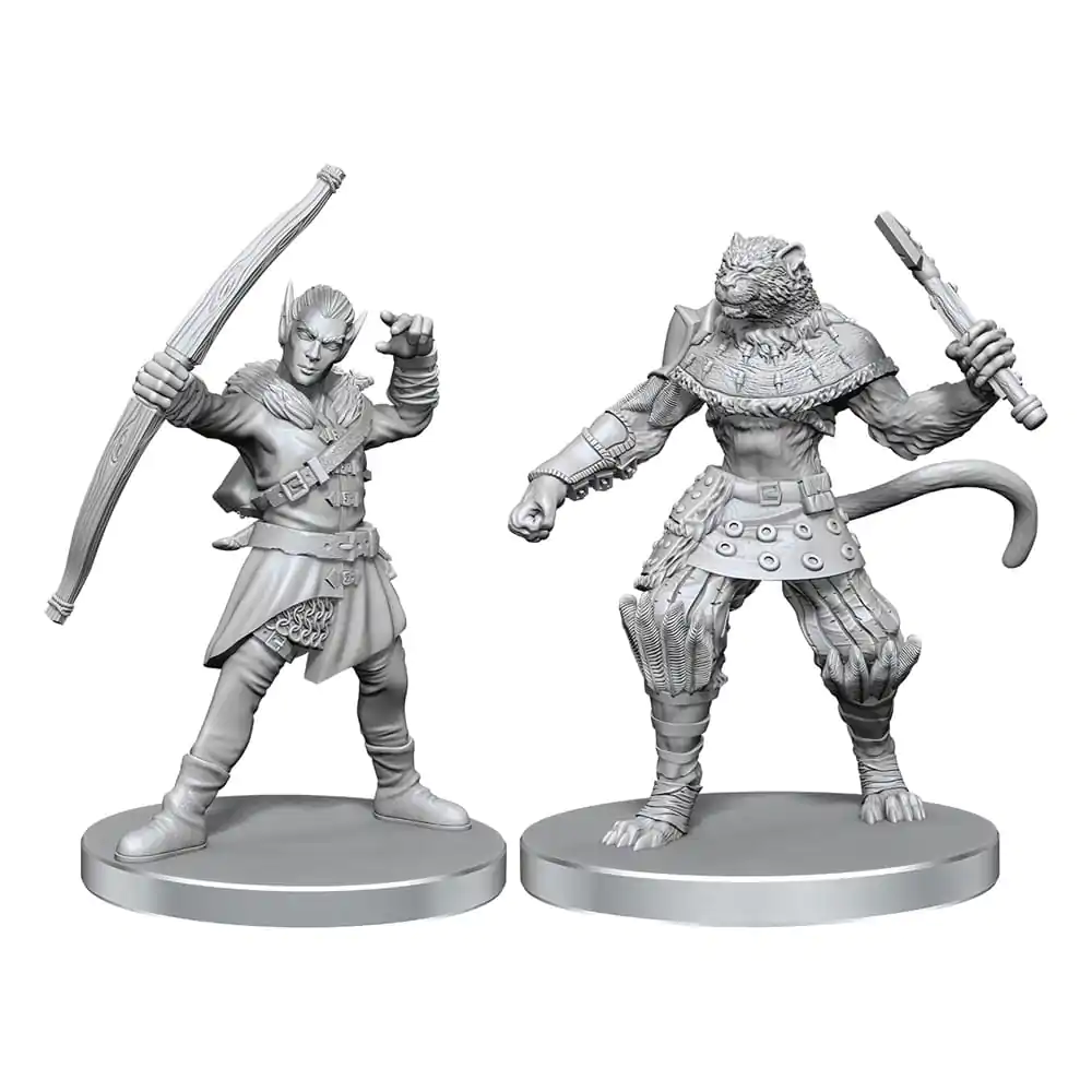 Pathfinder Deep Cuts Unpainted Miniatures Vânător Elfic & Catfolk Bandit poza produsului