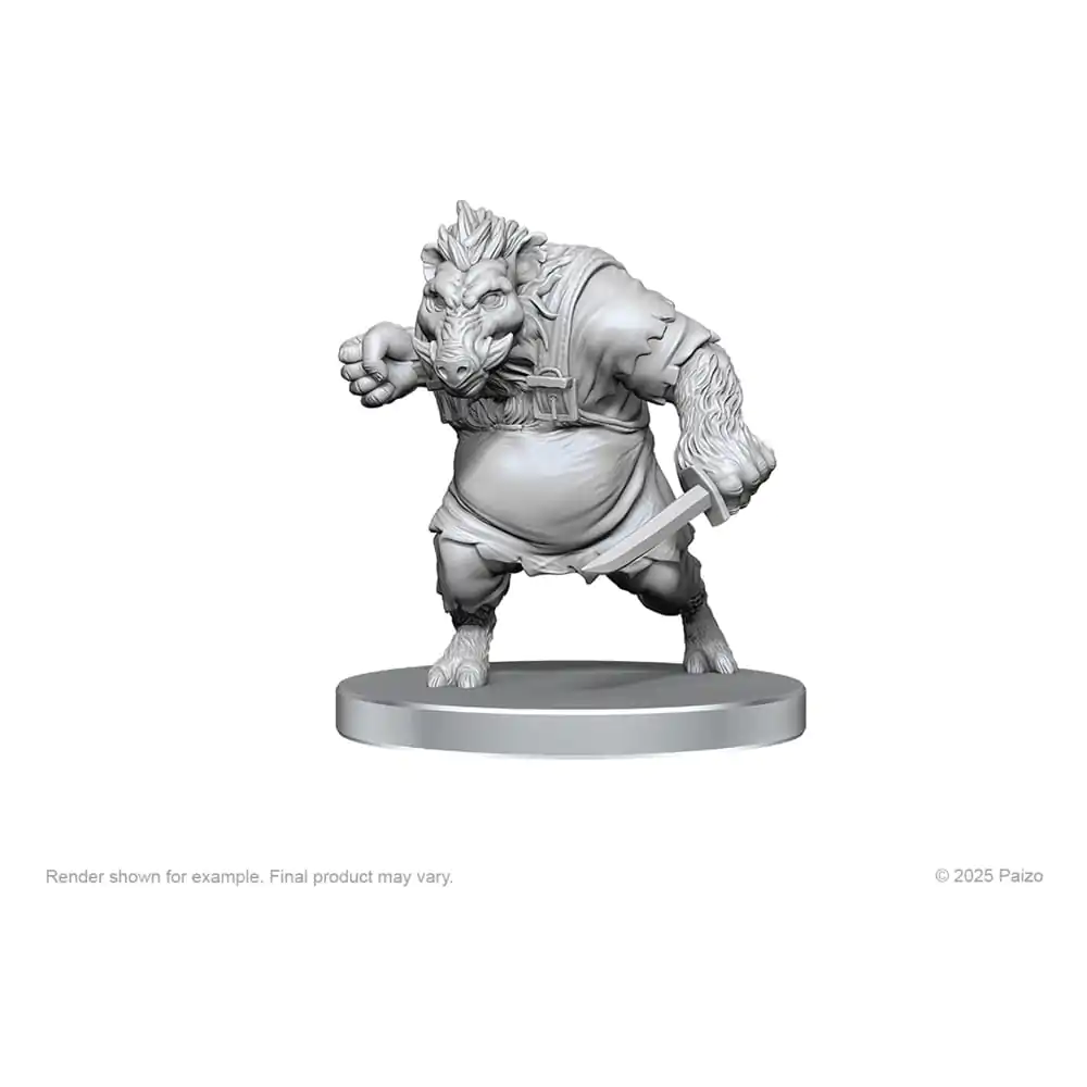 Pathfinder Deep Cuts Unpainted Miniatures Vârcolac și Om-mistreț poza produsului