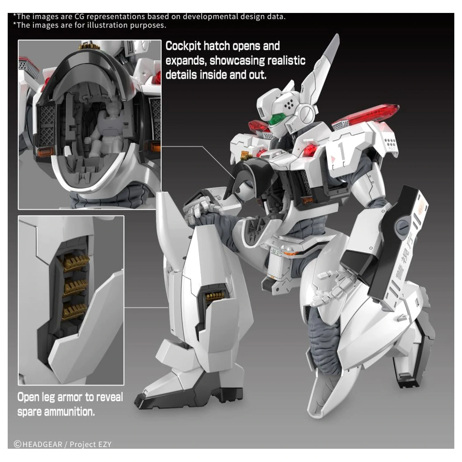 Kit model Patlabor RG 1/48 AV-98Plus Ingram (Ingram Plus) poza produsului