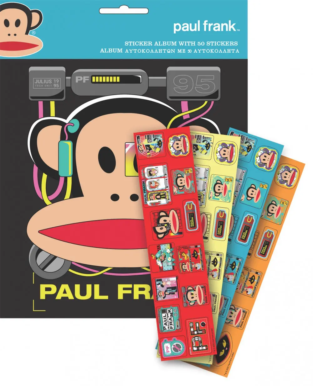 Album cu stickere Paul Frank cu 50 de stickere poza produsului