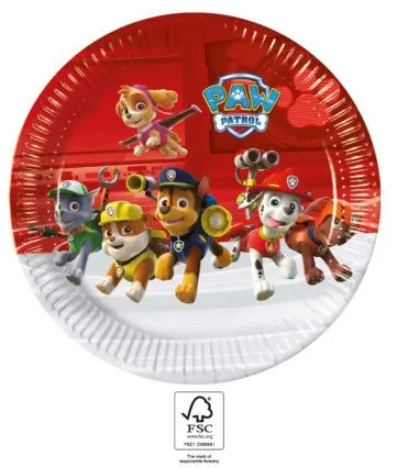 Paw Patrol Ready For Action Farfurii din hartie 8 bucati 23 cm FSC poza produsului