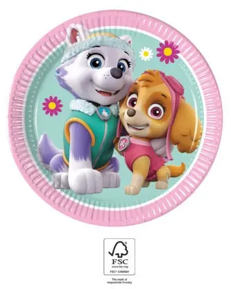 Paw Patrol Skye si Everest Farfurii din hartie 8 bucati 19.5 cm FSC poza produsului