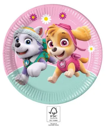 Paw Patrol Skye and Everest Farfurii de hartie 8 bucati 23 cm FSC poza produsului