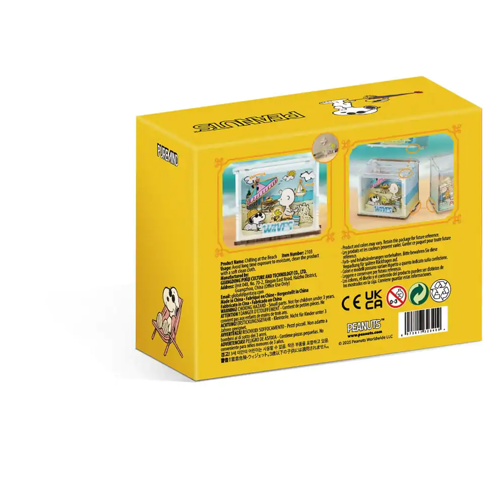Peanuts Puremind DIY Miniscena de constructie Chilling at the Beach poza produsului