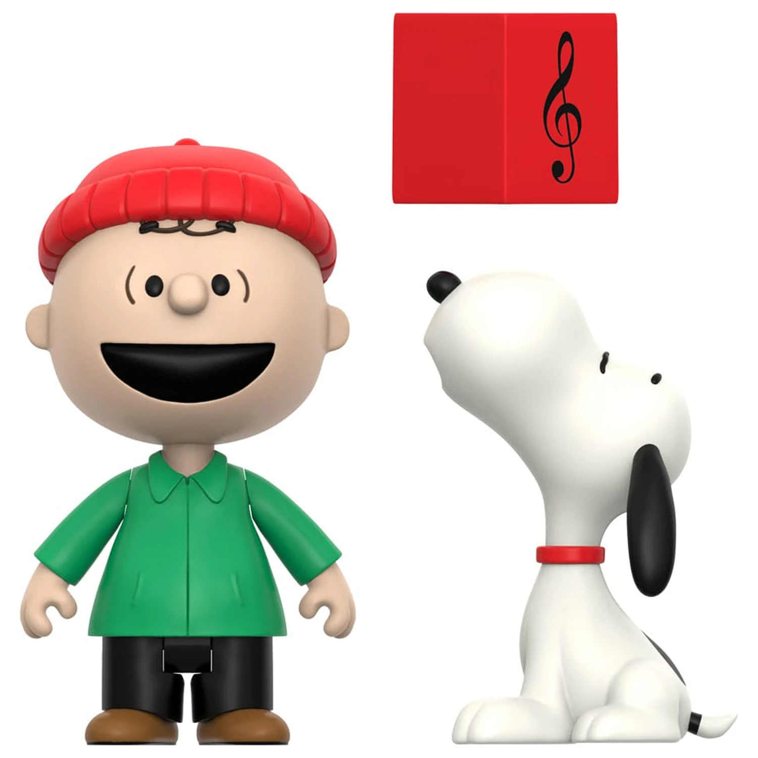 Peanuts ReAction Action Figures Pachet de 2 figurine de actiune Brown si Snoopy (Caroling) 10 cm poza produsului