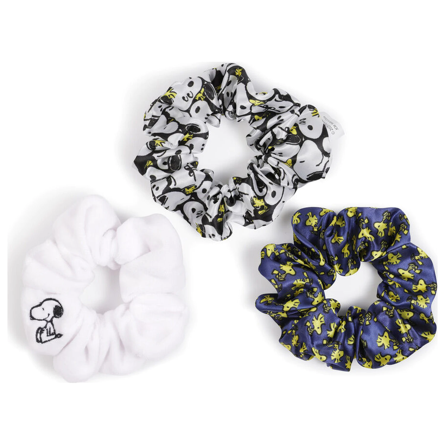 Peanuts Snoopy set 3 agrafe de par tip scrunchie poza produsului