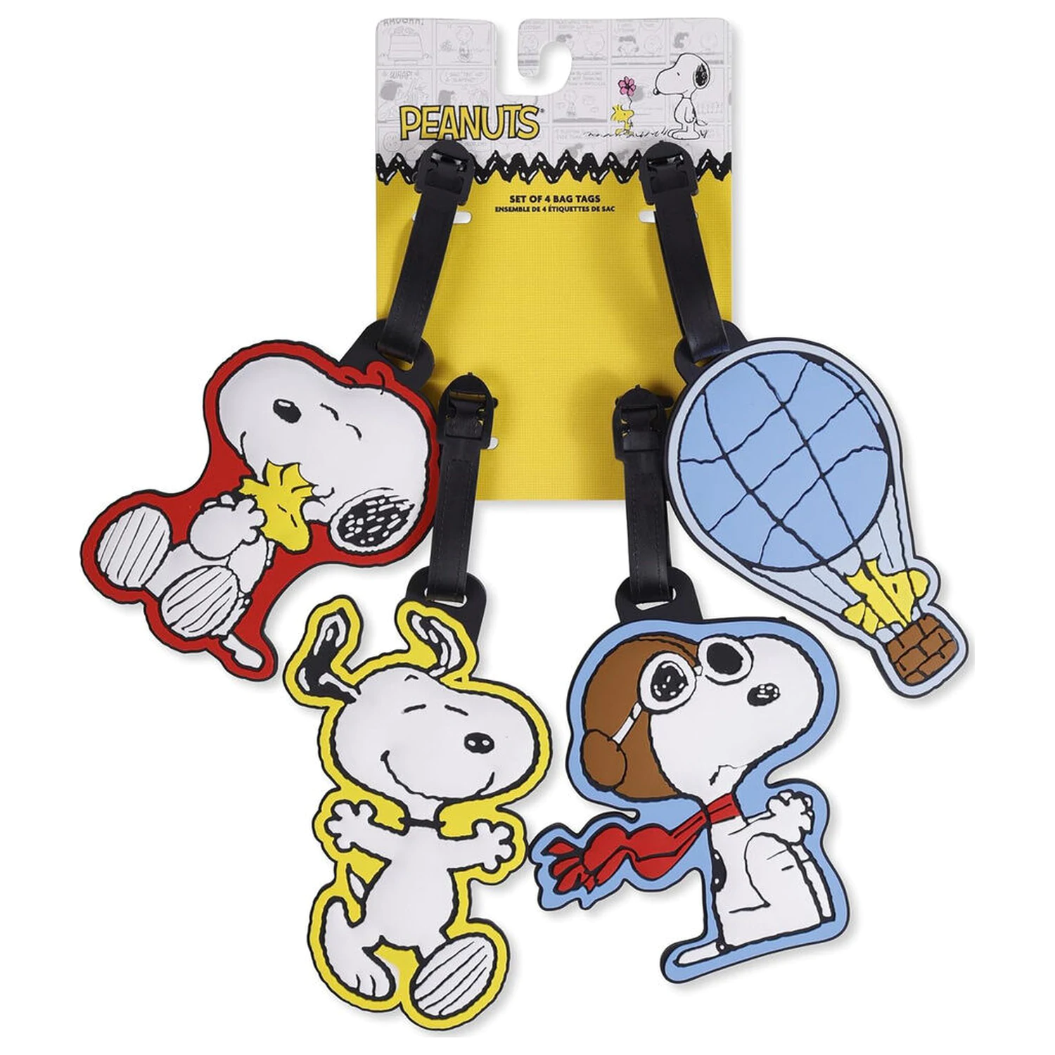 Peanuts Snoopy set de 4 etichete de bagaje poza produsului
