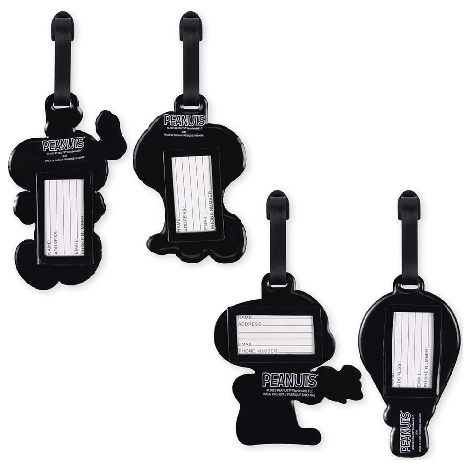 Peanuts Snoopy set de 4 etichete de bagaje poza produsului