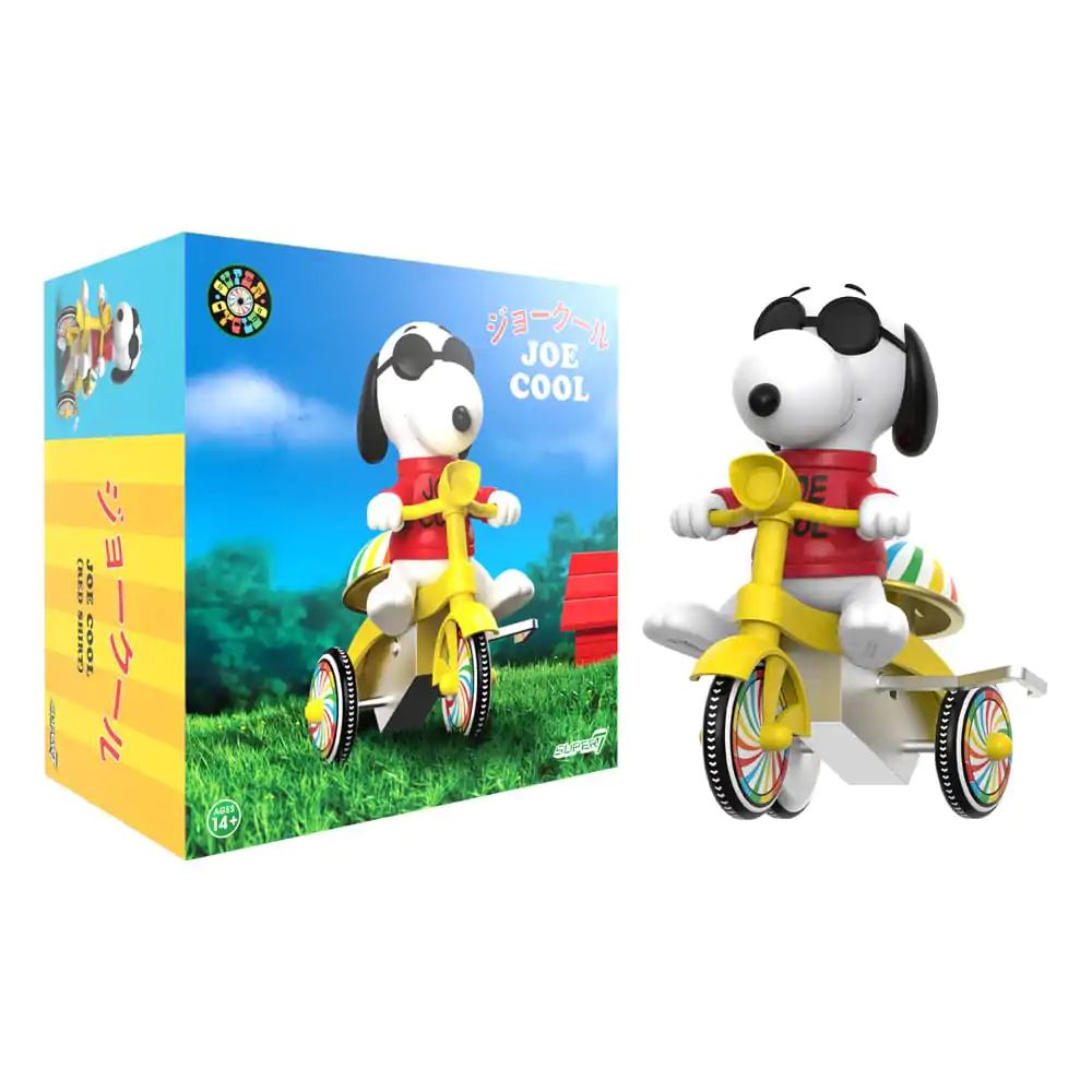 Figurină de acțiune Peanuts Super Cycles Joe Cool (Roșu cu tricicletă galbenă) 13 cm poza produsului