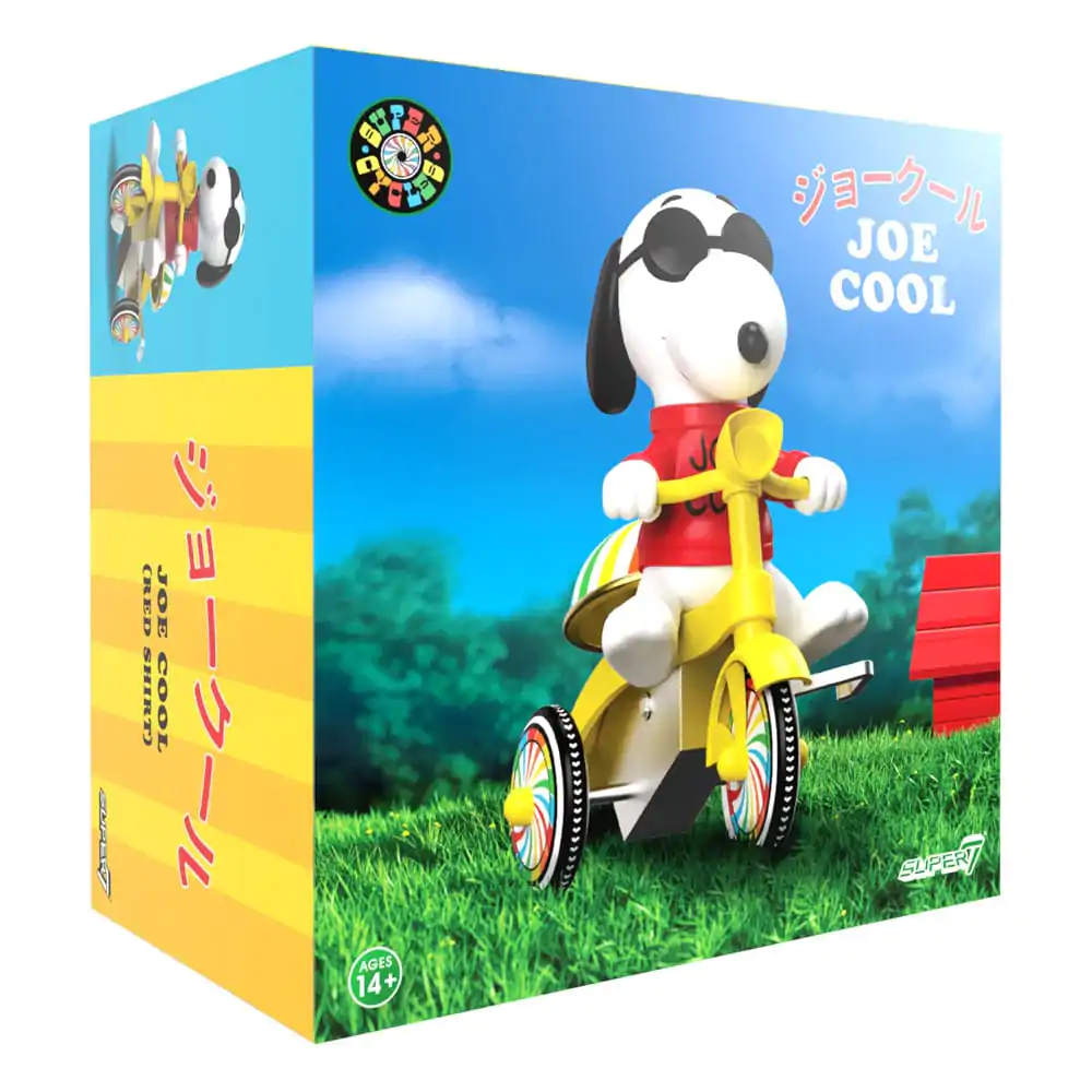 Figurină de acțiune Peanuts Super Cycles Joe Cool (Roșu cu tricicletă galbenă) 13 cm poza produsului