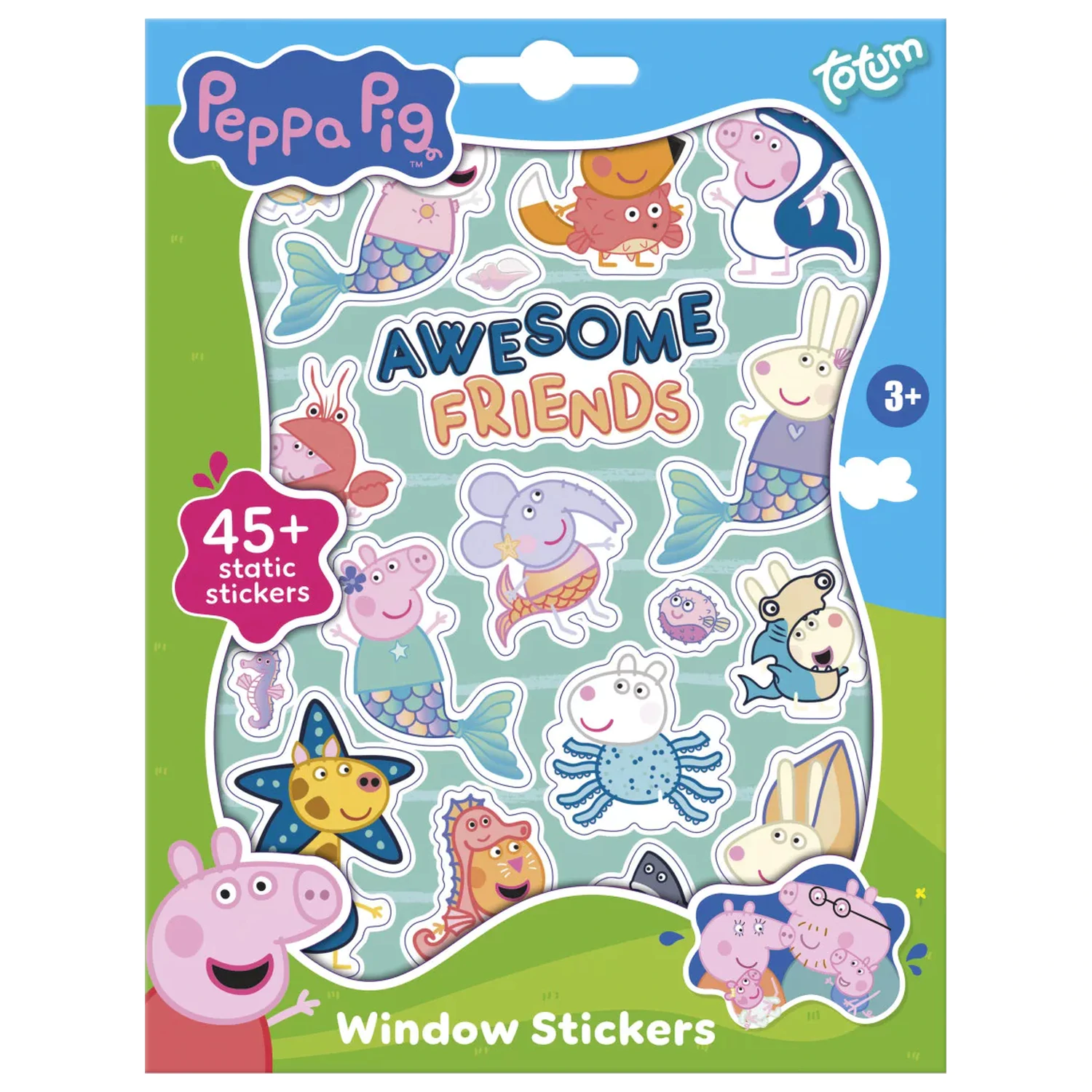 Peppa Pig Awesome Friends Set de decalcomanii pentru fereastra poza produsului