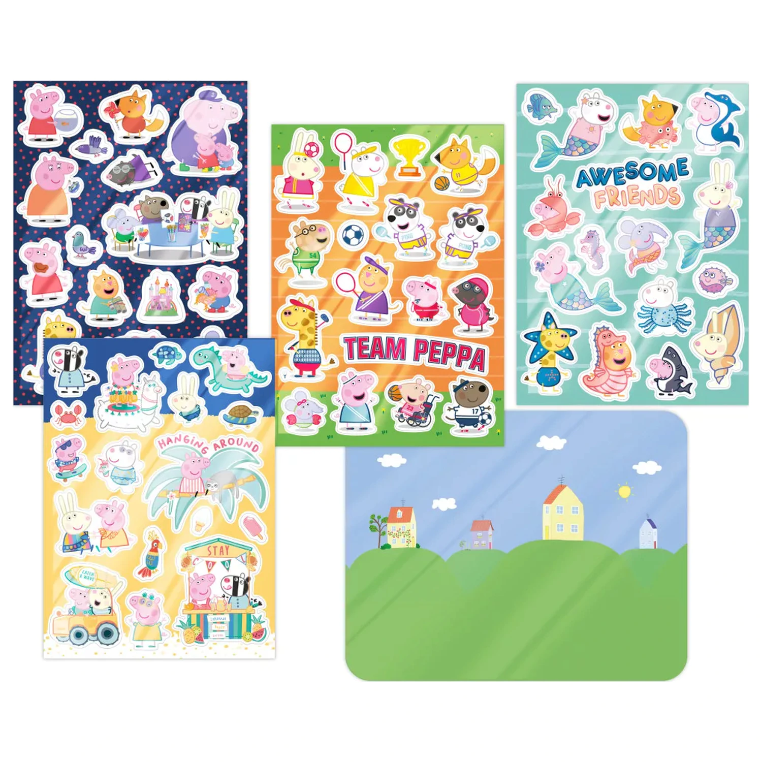 Peppa Pig Awesome Friends Set de decalcomanii pentru fereastra poza produsului