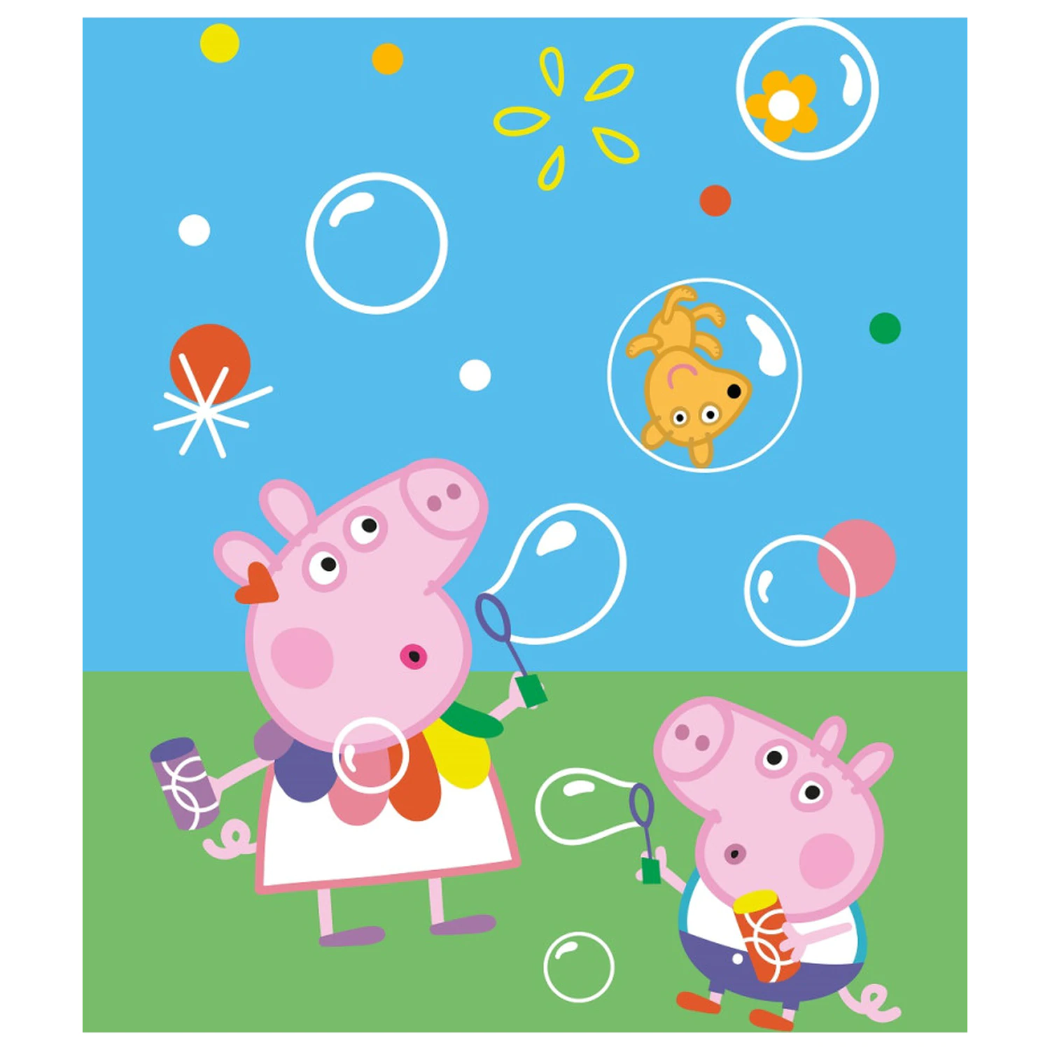 Peppa Pig Bubbles patura fleece poza produsului