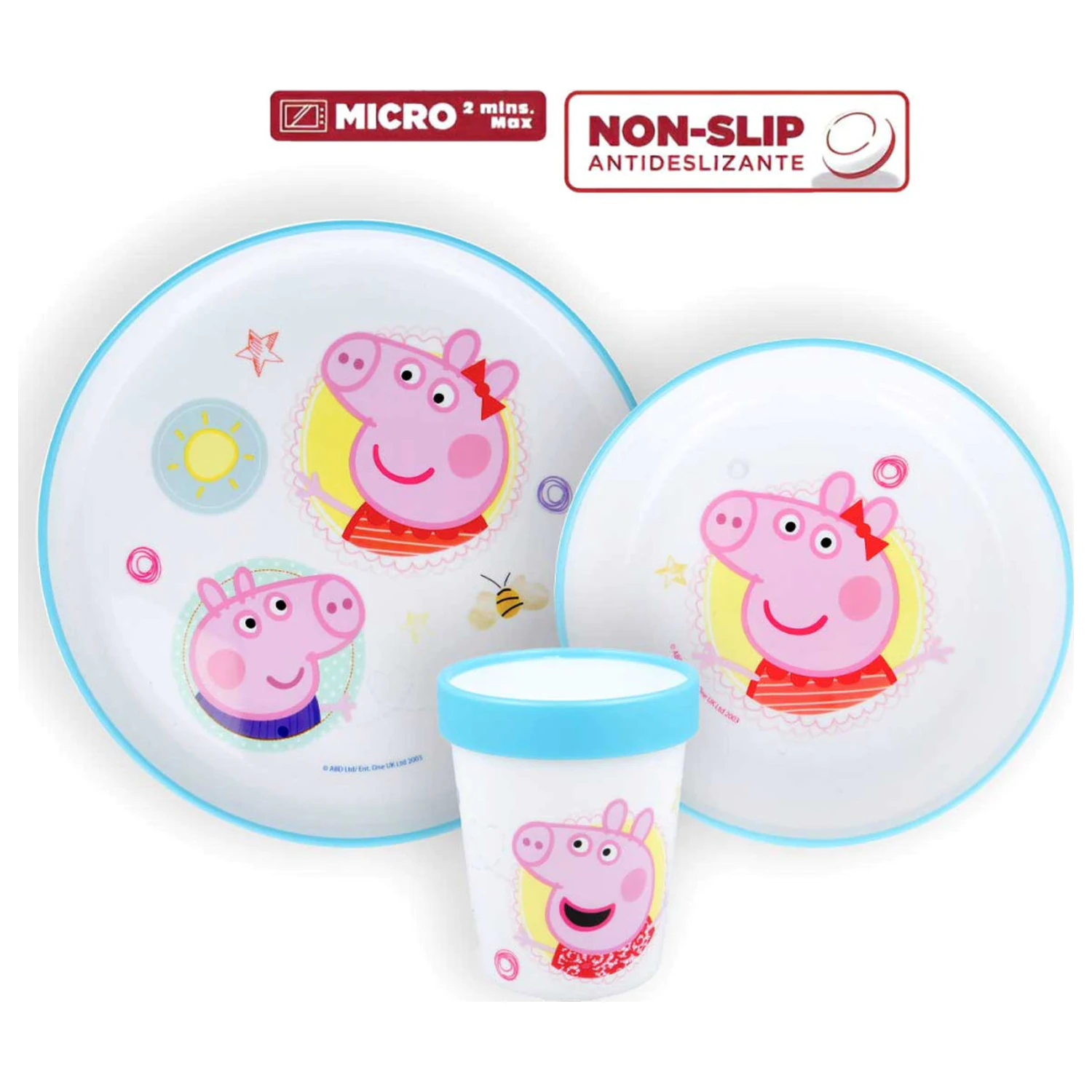 Peppa Pig Core Set vesela anti-alunecare, din micro plastic poza produsului