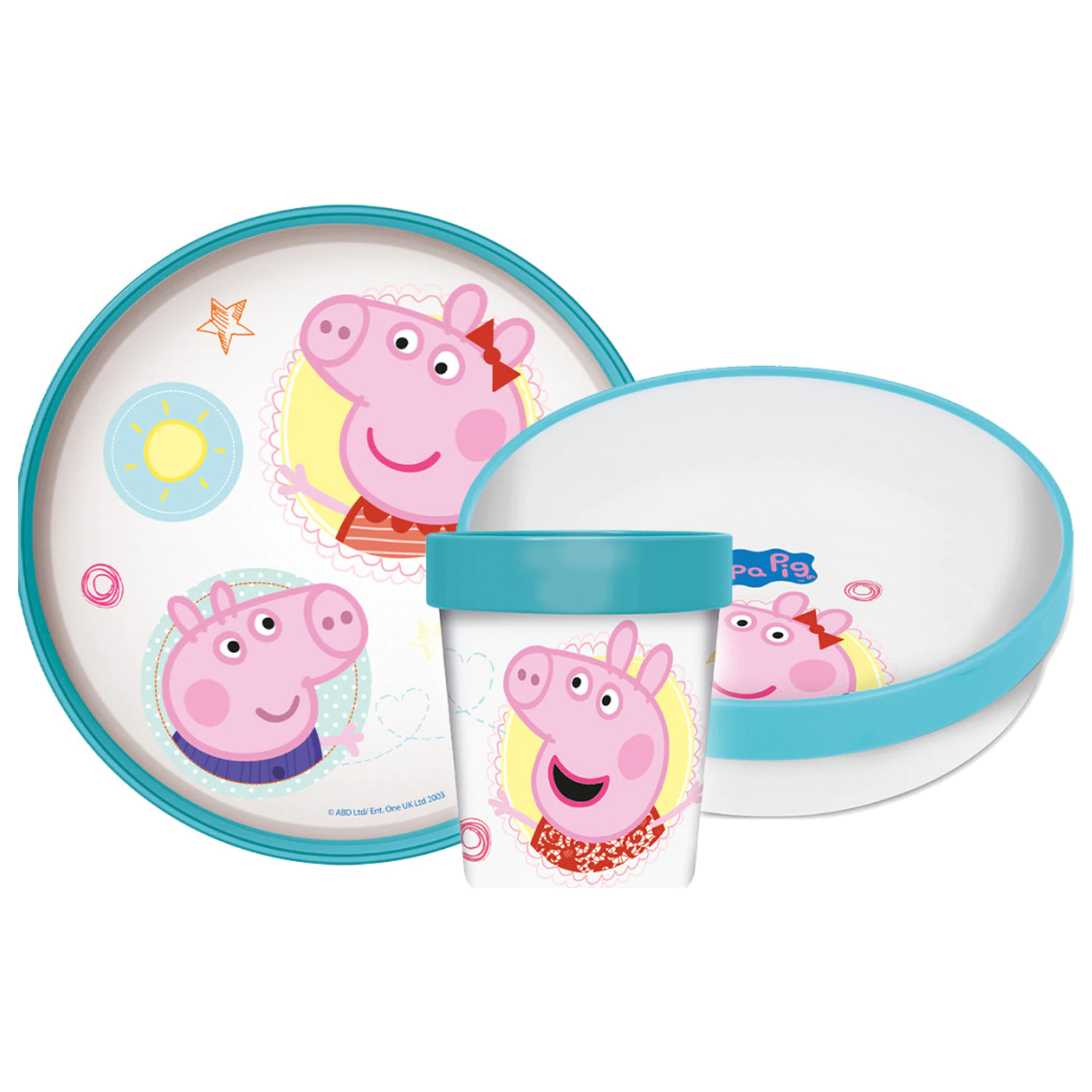 Peppa Pig Core Set vesela anti-alunecare, din micro plastic poza produsului
