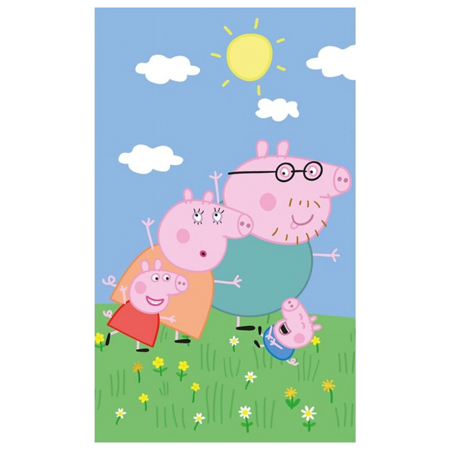 Prosop de maini, prosop de fata, prosop Peppa Pig Family poza produsului