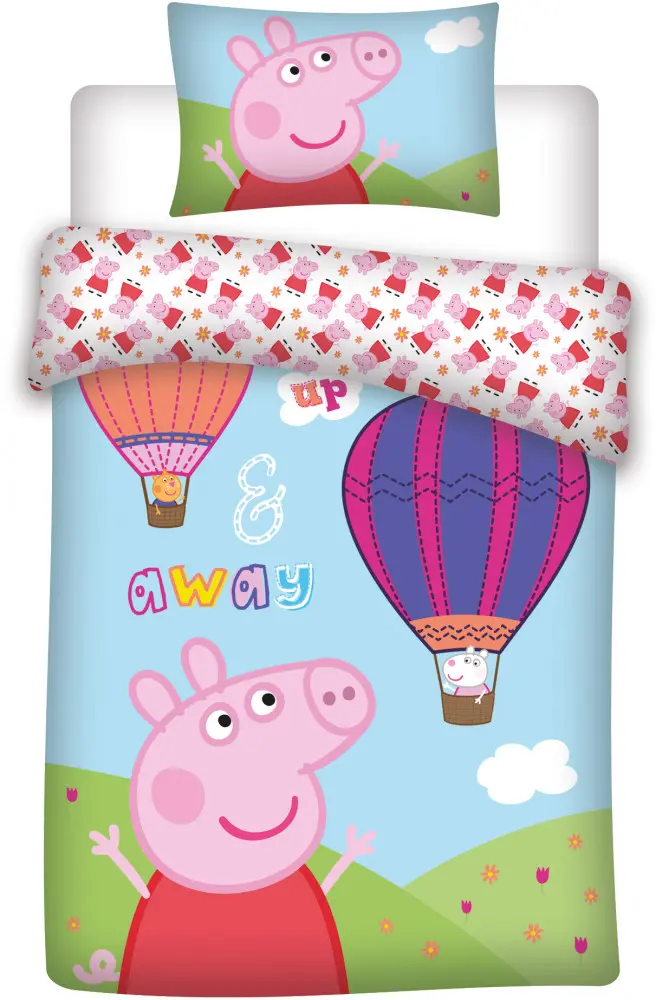 Peppa Pig Set husa pilota pentru copii 100x135cm, 40x60cm poza produsului