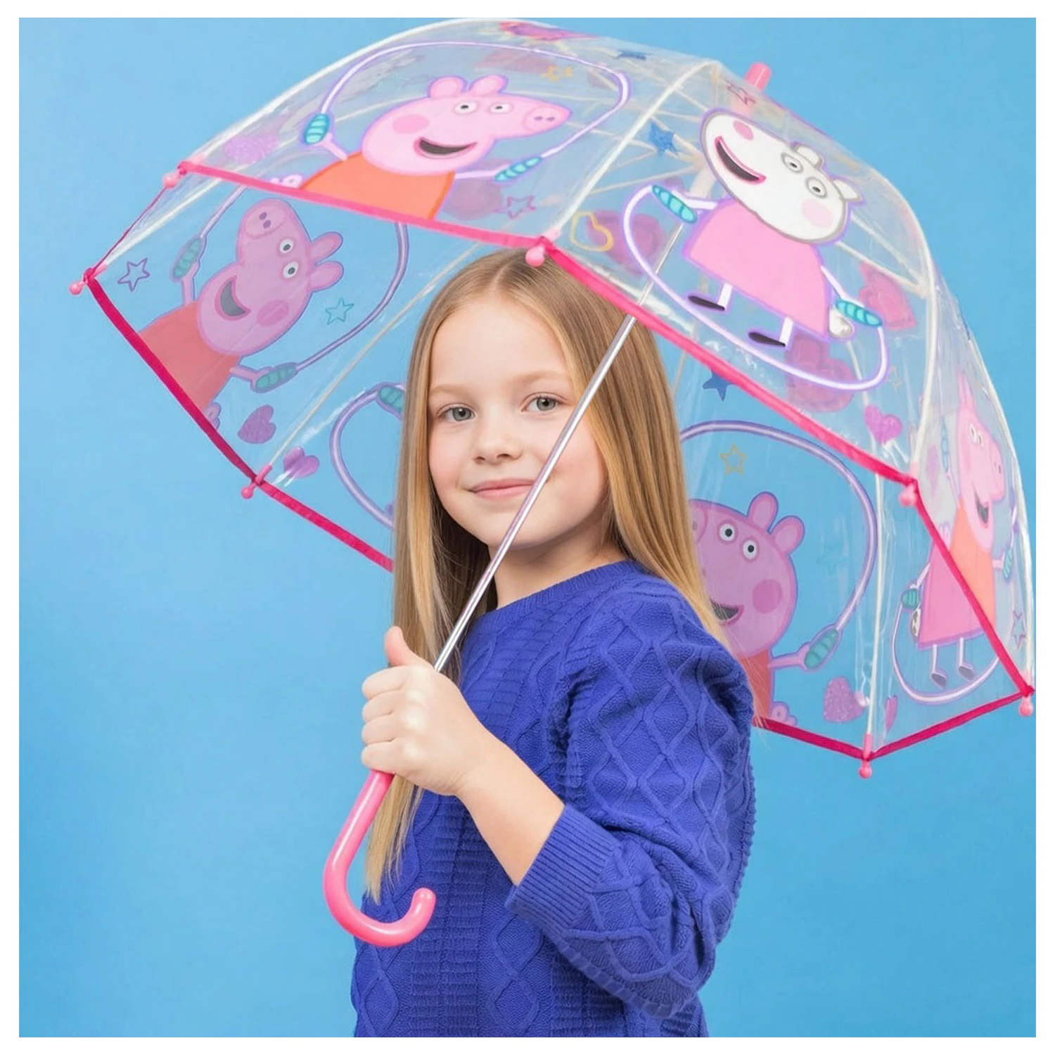 Peppa Pig Jump Rope Kids Umbrella transparent Ø70 cm poza produsului