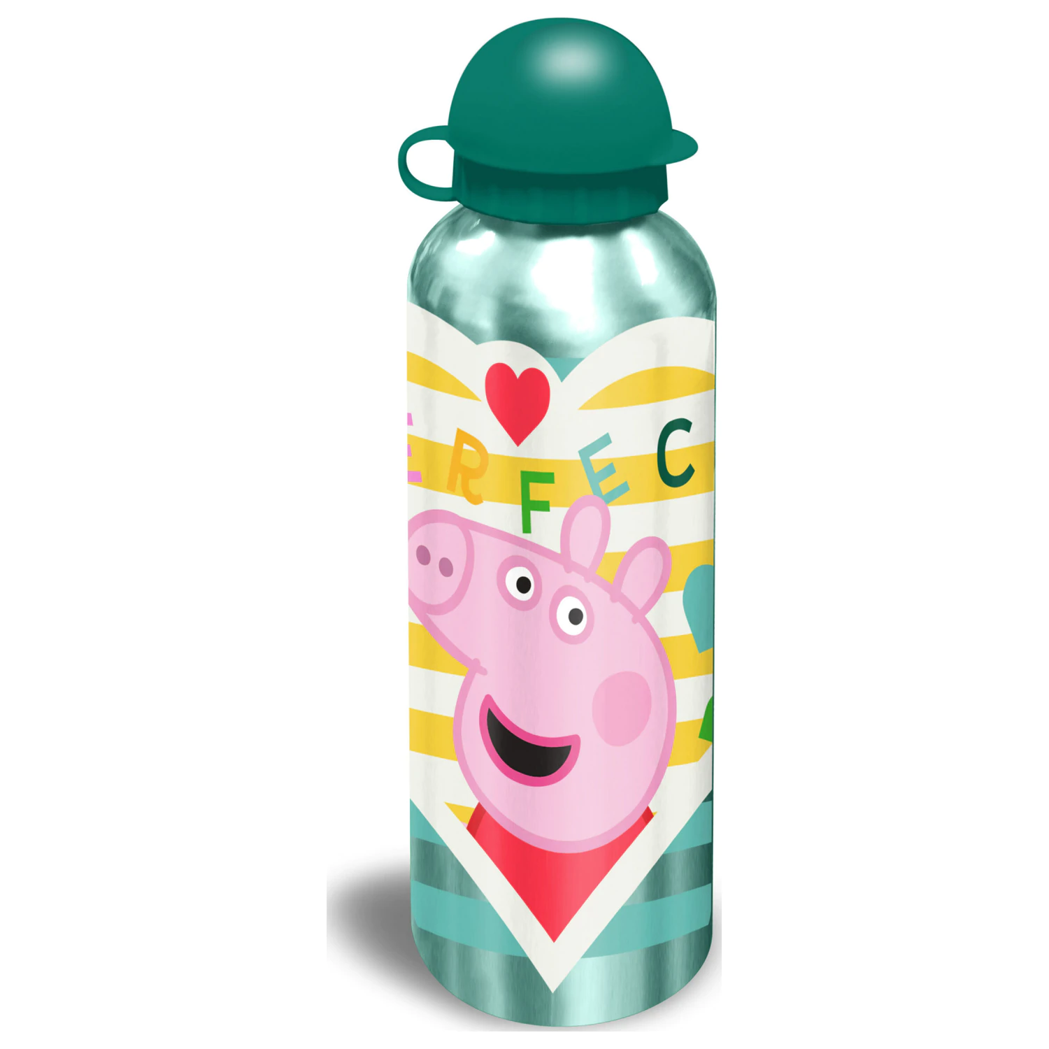 Peppa Pig Perfect bidon din aluminiu pentru apa cu capac de baut 500 ml poza produsului