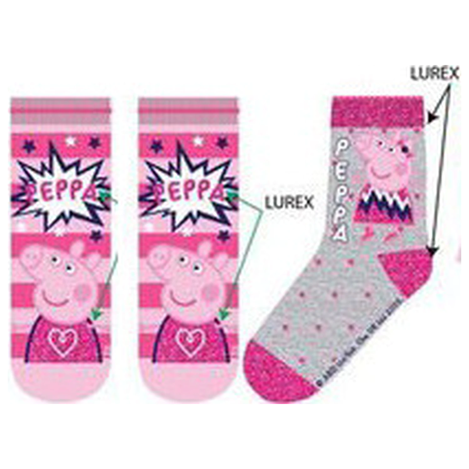Peppa Pig Pink Kids Șosete 31/34 poza produsului