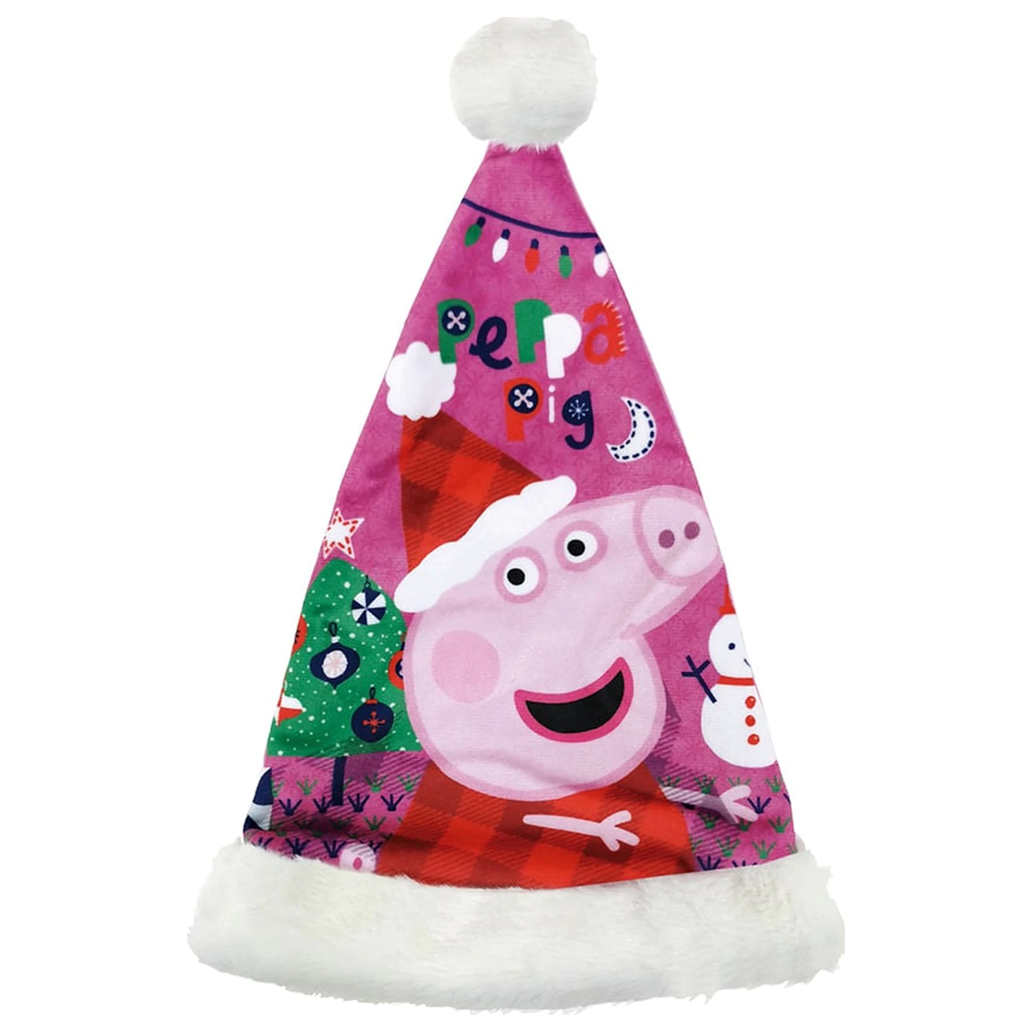 Peppa Pig Pink Santa Hat 37 cm poza produsului