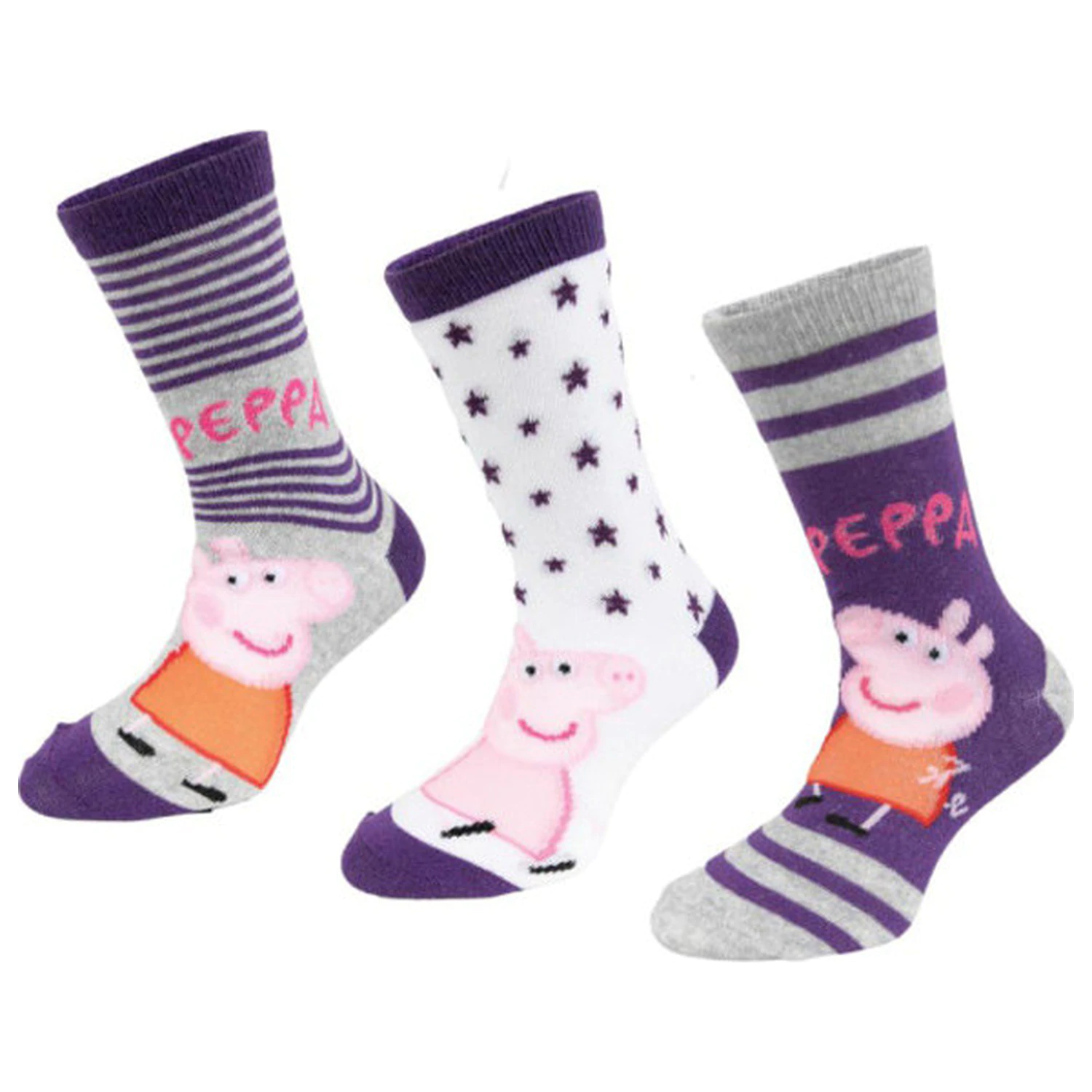Peppa Pig Purple Stars șosete pentru copii 23/26 poza produsului