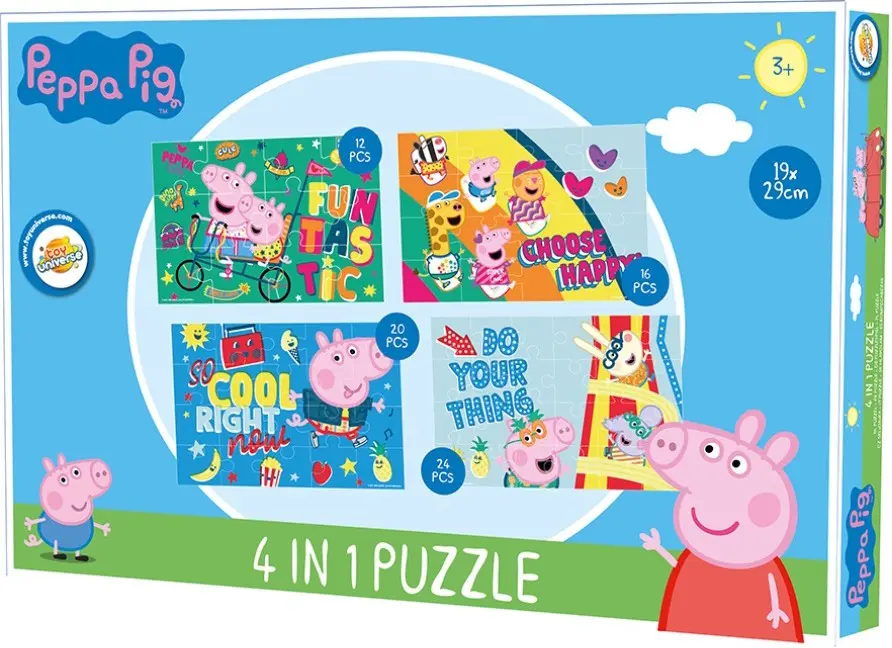 Peppa Pig 4-in-1 Puzzle mozaic poza produsului